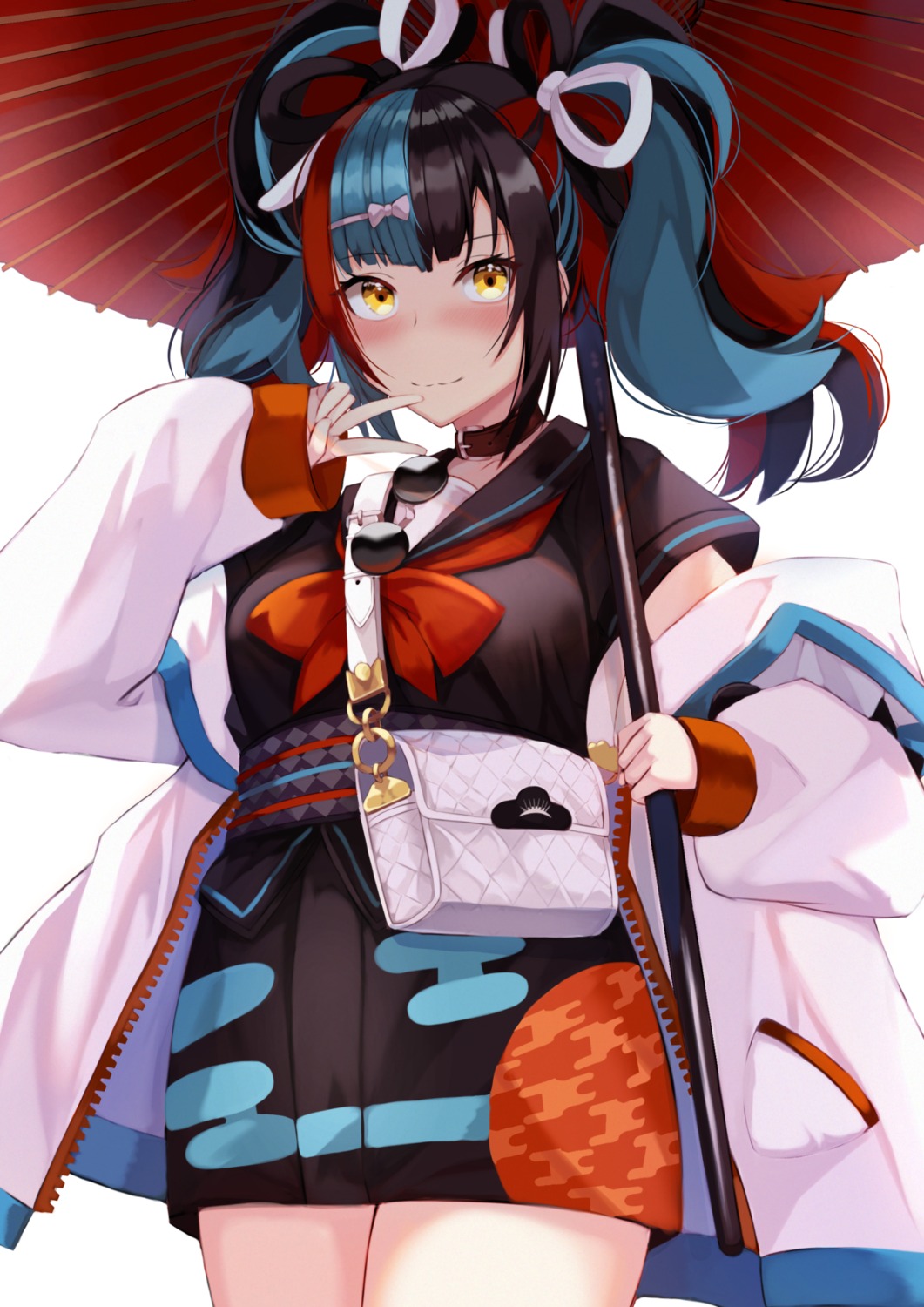 fate/grand_order japanese_clothes kazuha_(saku_kn) sei_shounagon_(fate) umbrella