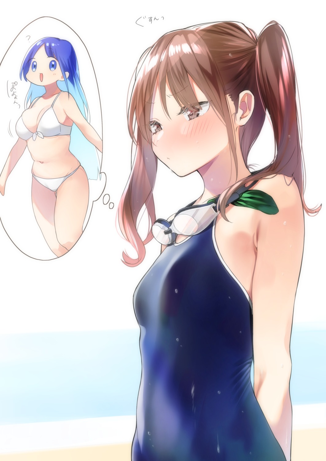 bikini rinku_(rin9) school_swimsuit swimsuits