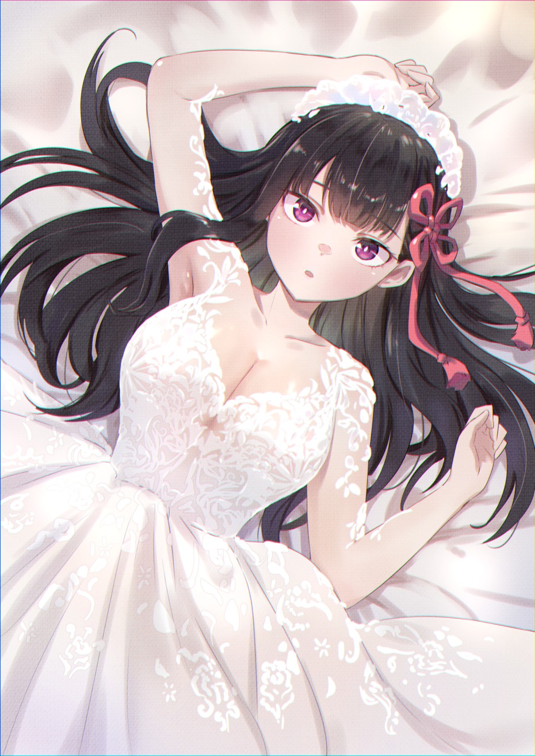 dress mato_seihei_no_slave monane4 no_bra see_through wedding_dress yamashiro_ren