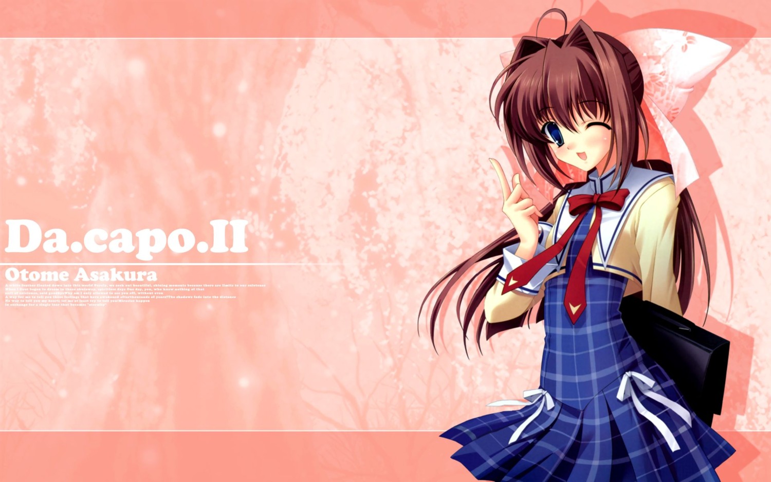 asakura_otome da_capo da_capo_(series) da_capo_ii kayura_yuka seifuku wallpaper