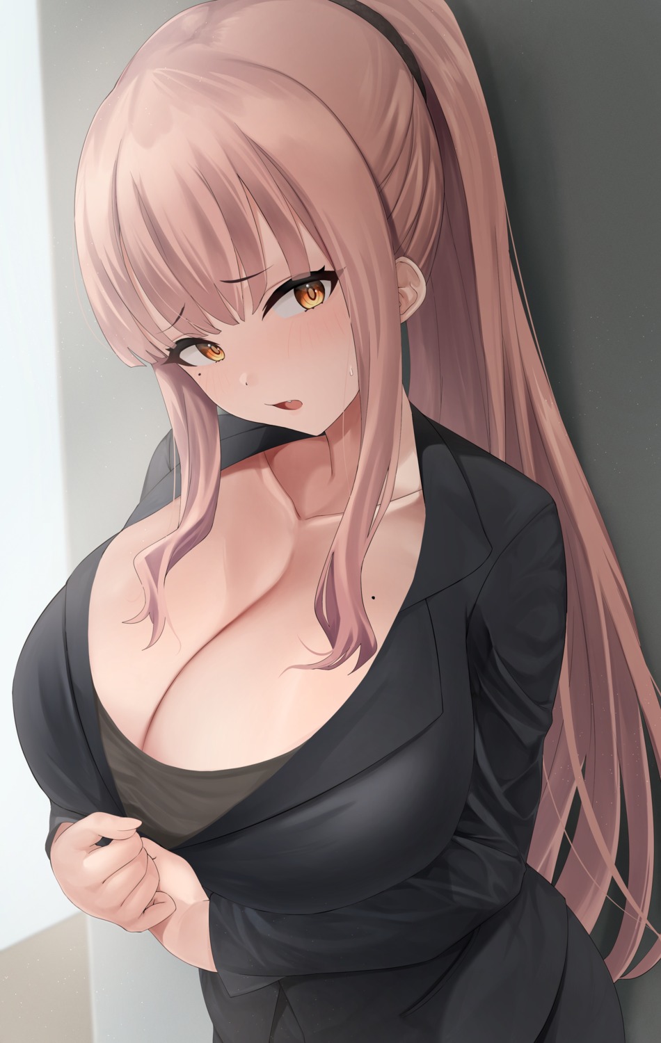 business_suit cleavage hotate-chan