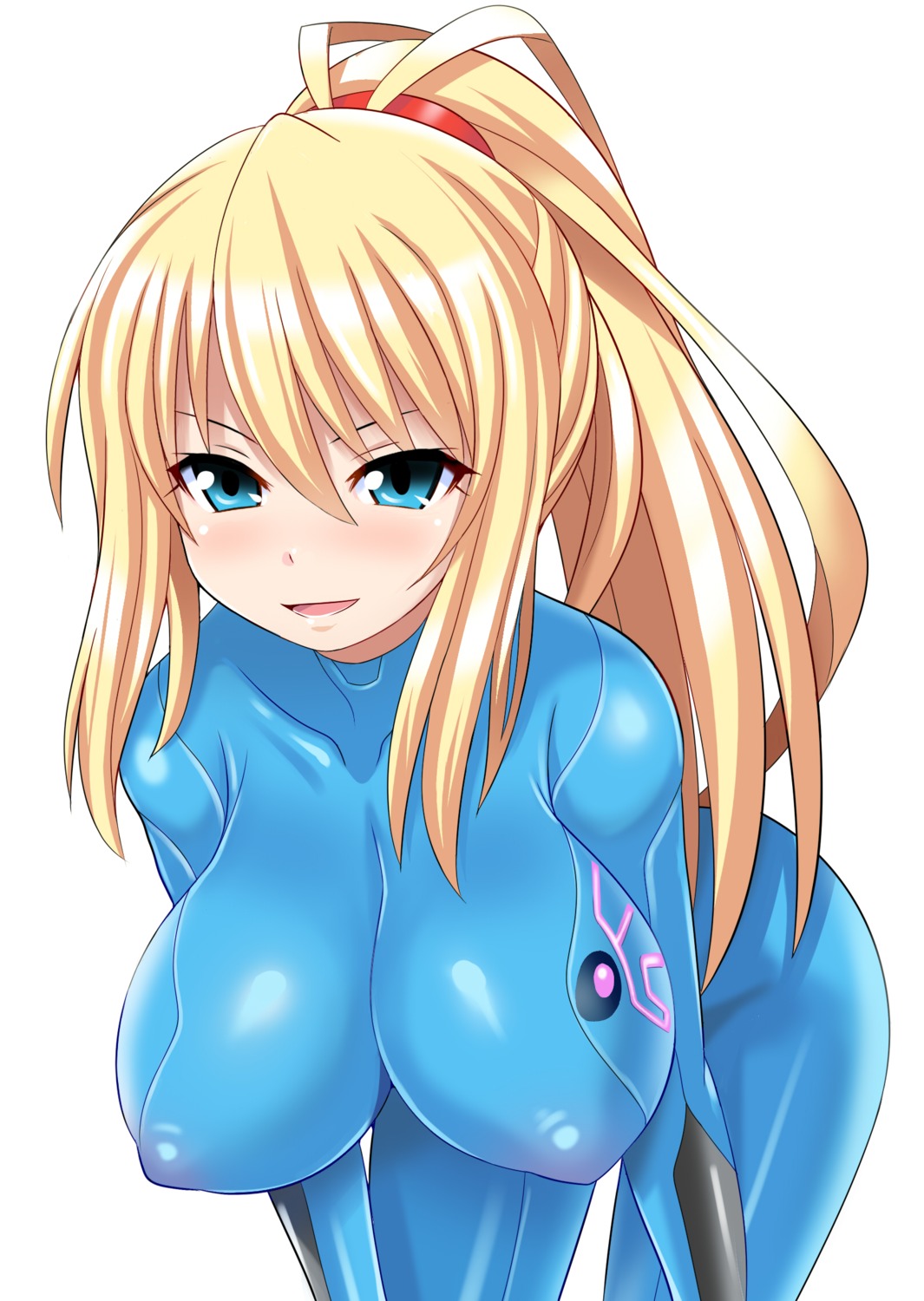 areola bodysuit erect_nipples konno_tohiro metroid no_bra samus_aran see_through