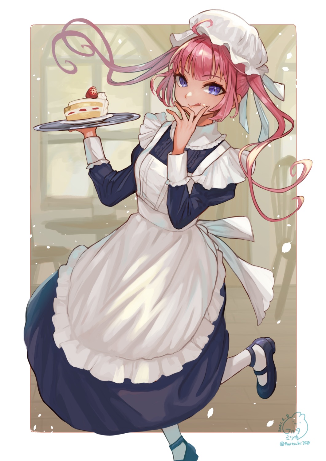 maid sangatsu_(mitsuki358) waitress