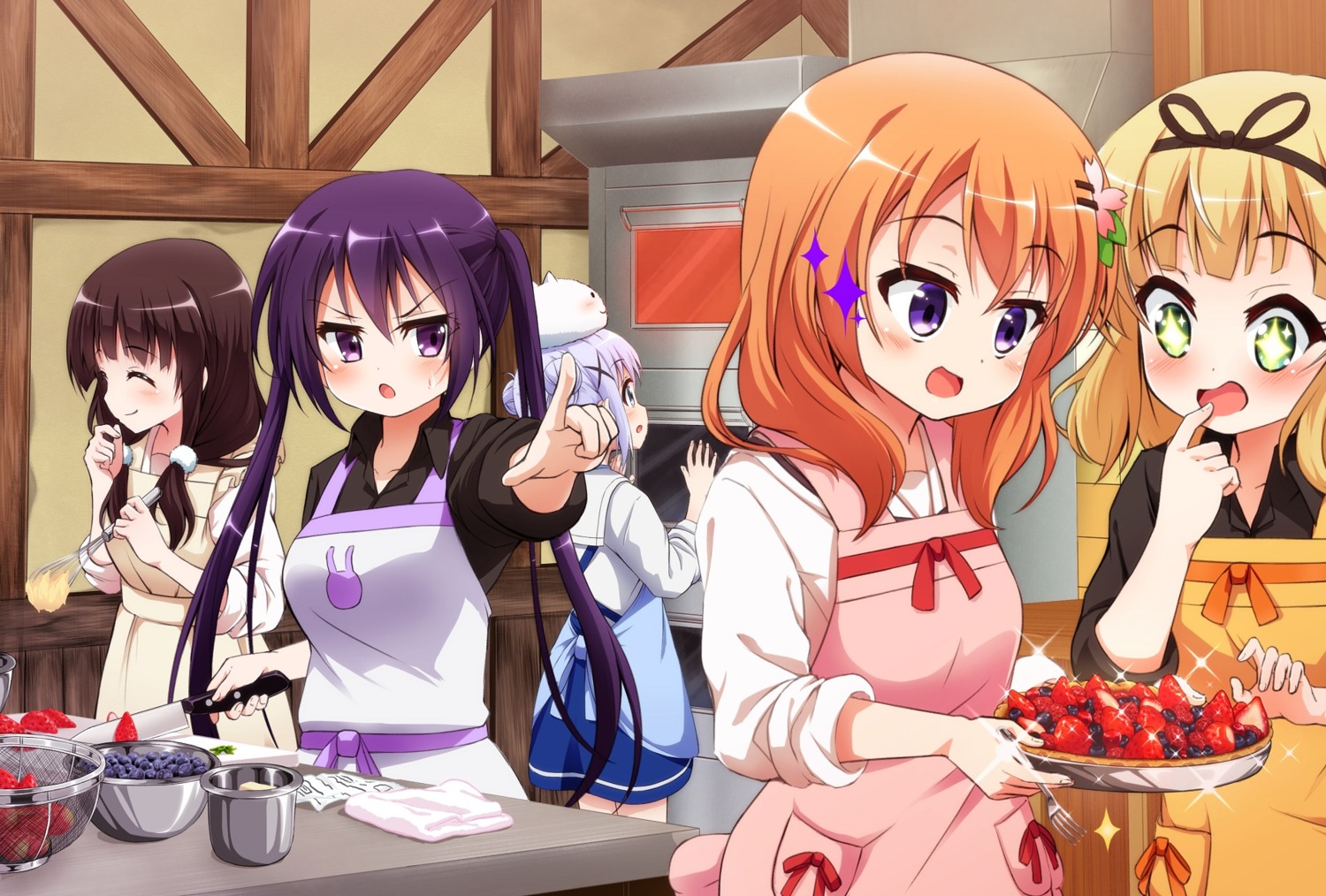 bassa gochuumon_wa_usagi_desu_ka? hoto_cocoa kafuu_chino kirima_sharo tedeza_rize tippy_(gochiusa) ujimatsu_chiya