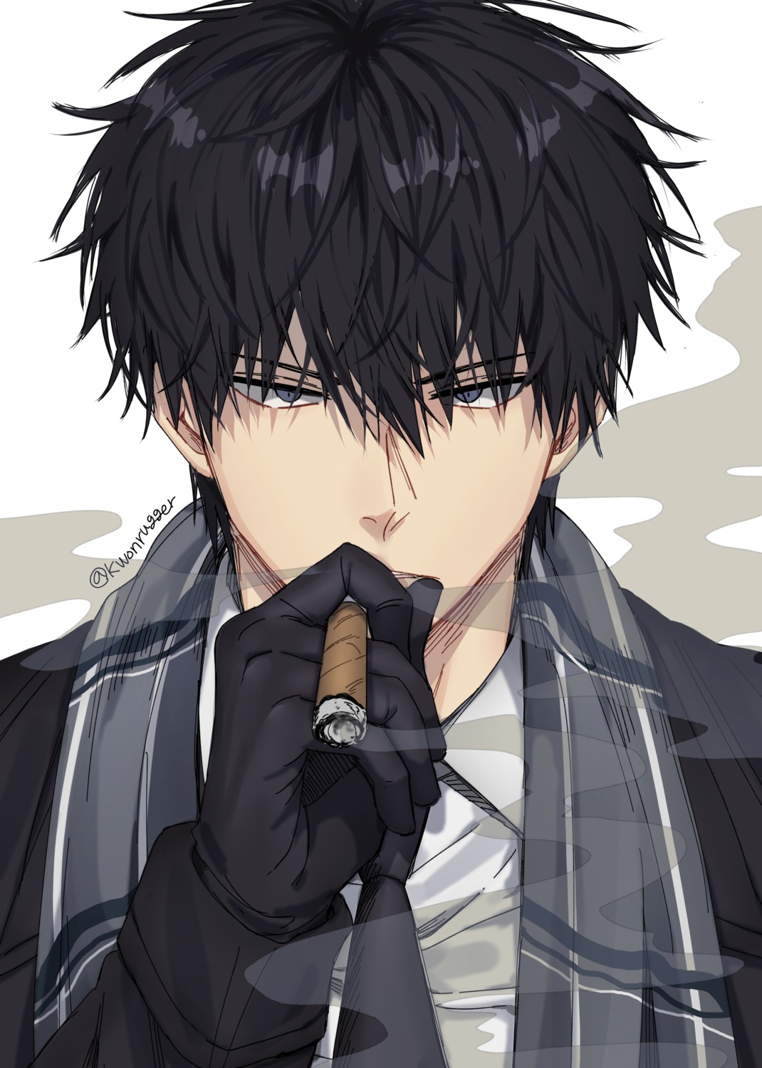 business_suit gintama hijikata_toushirou kwonrugger male smoking