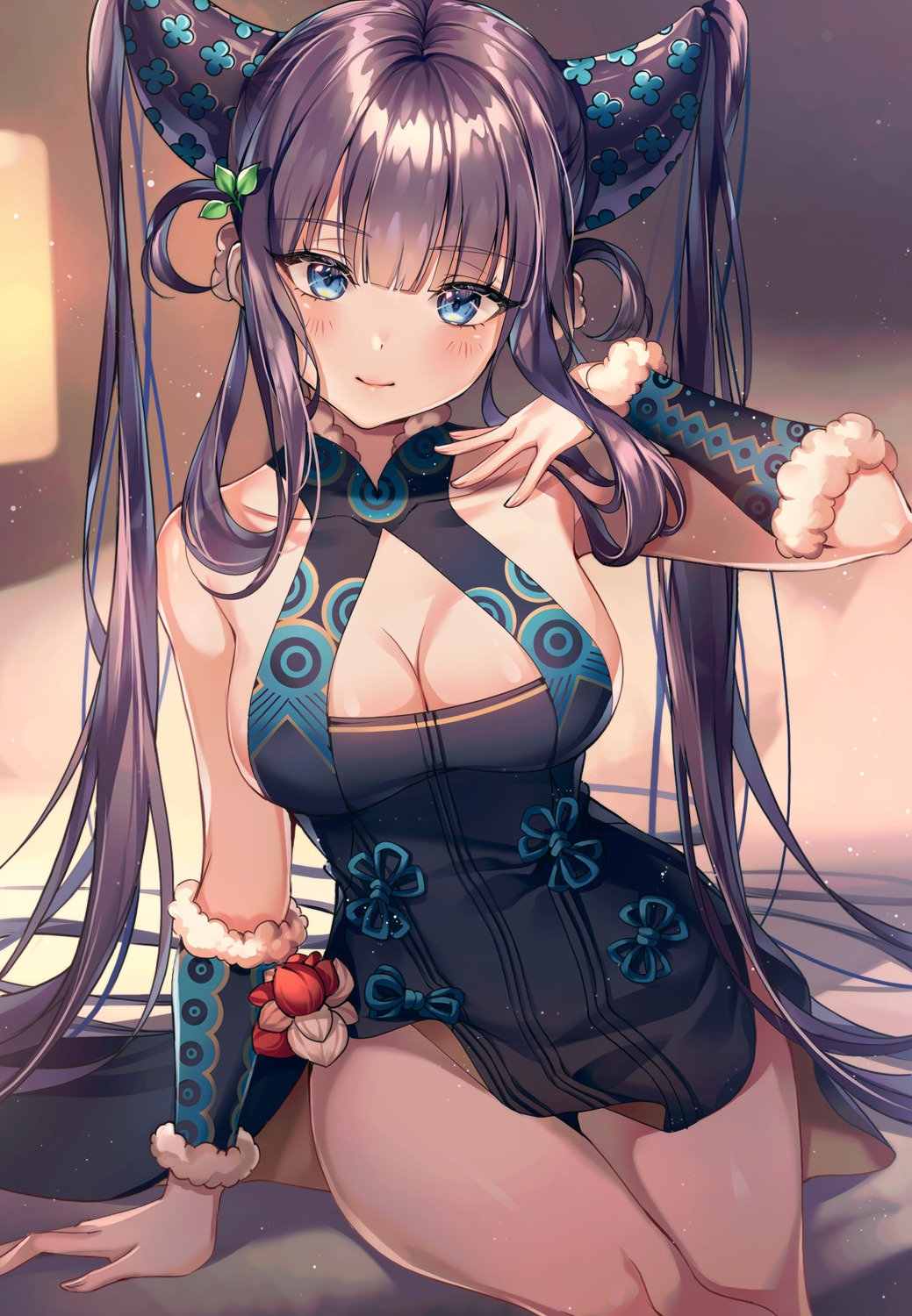 asian_clothes fate/grand_order horns no_bra ttosom yang_guifei_(fate/grand_order)