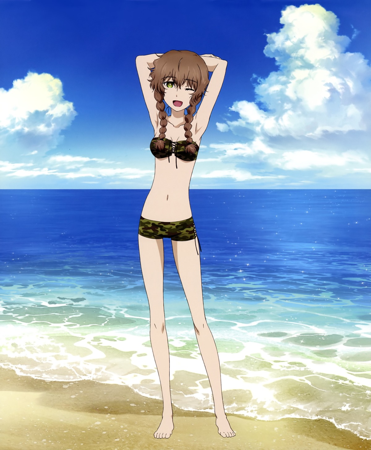 amane_suzuha bikini cleavage steins;gate swimsuits