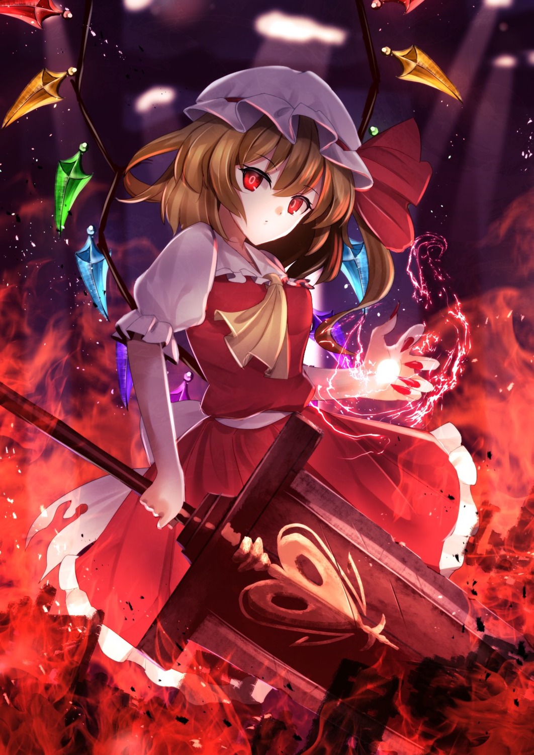 flandre_scarlet sinkai sword touhou wings