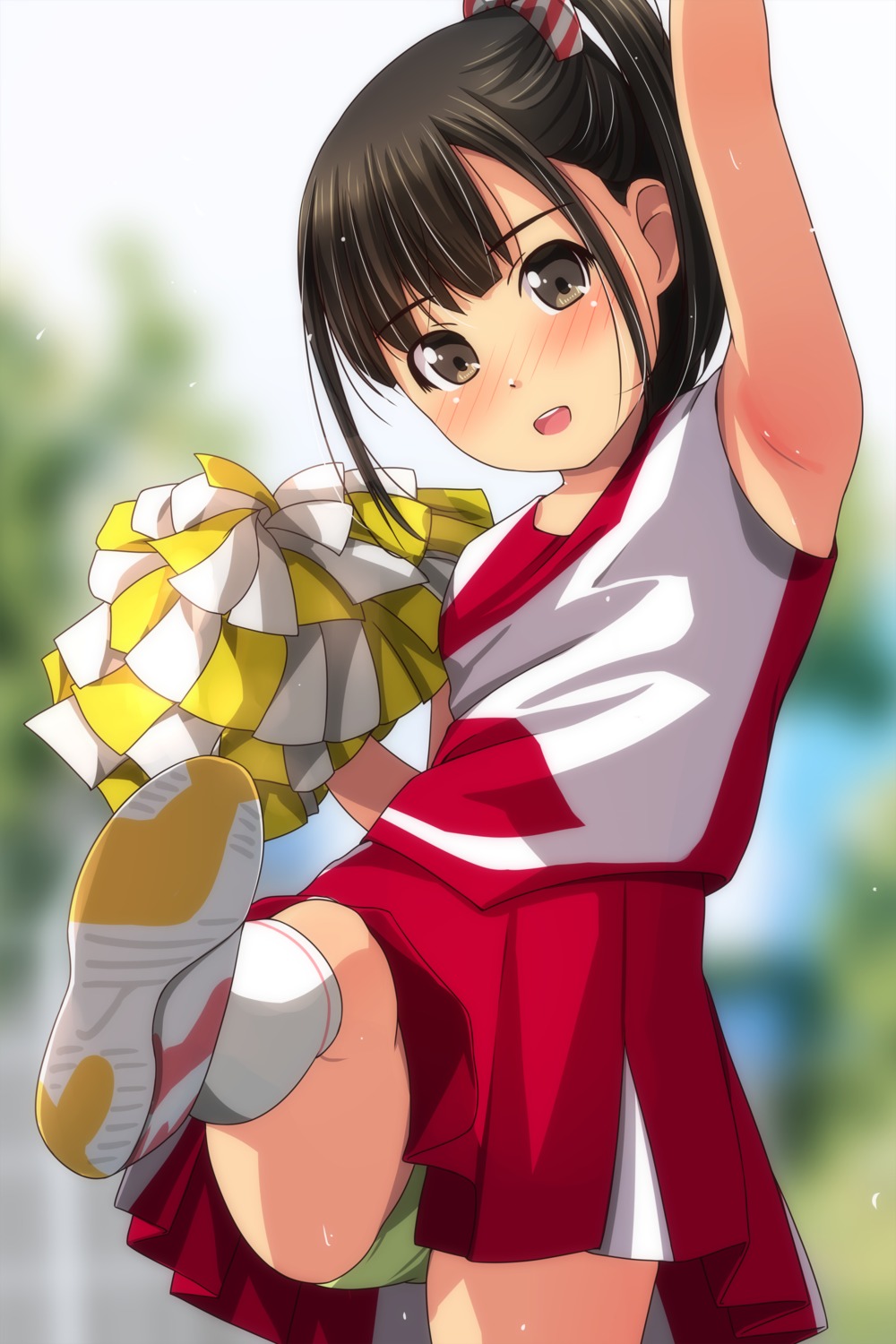 cheerleader loli matsunaga_kouyou pantsu skirt_lift
