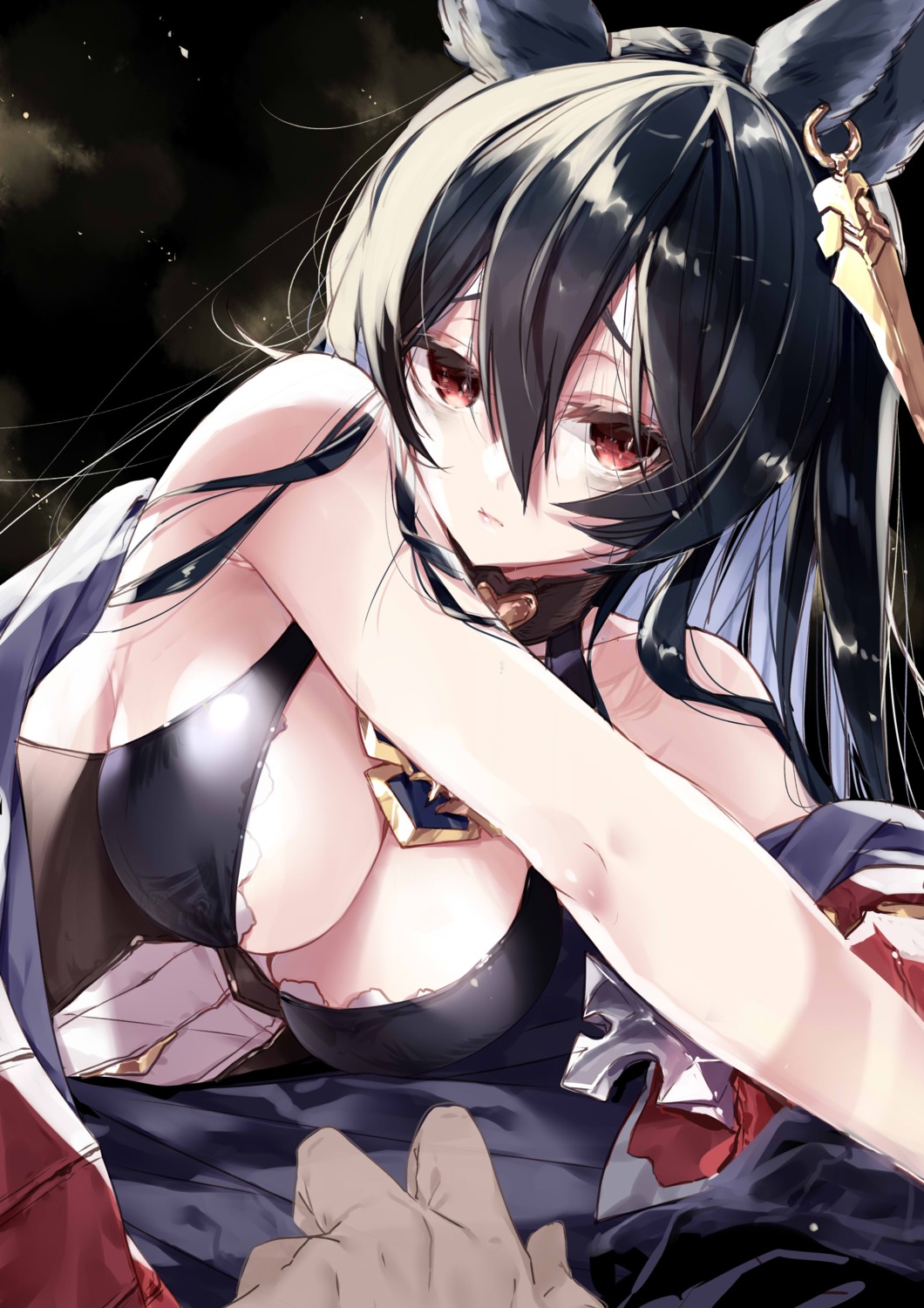 218 animal_ears cleavage granblue_fantasy nier_(granblue_fantasy) no_bra