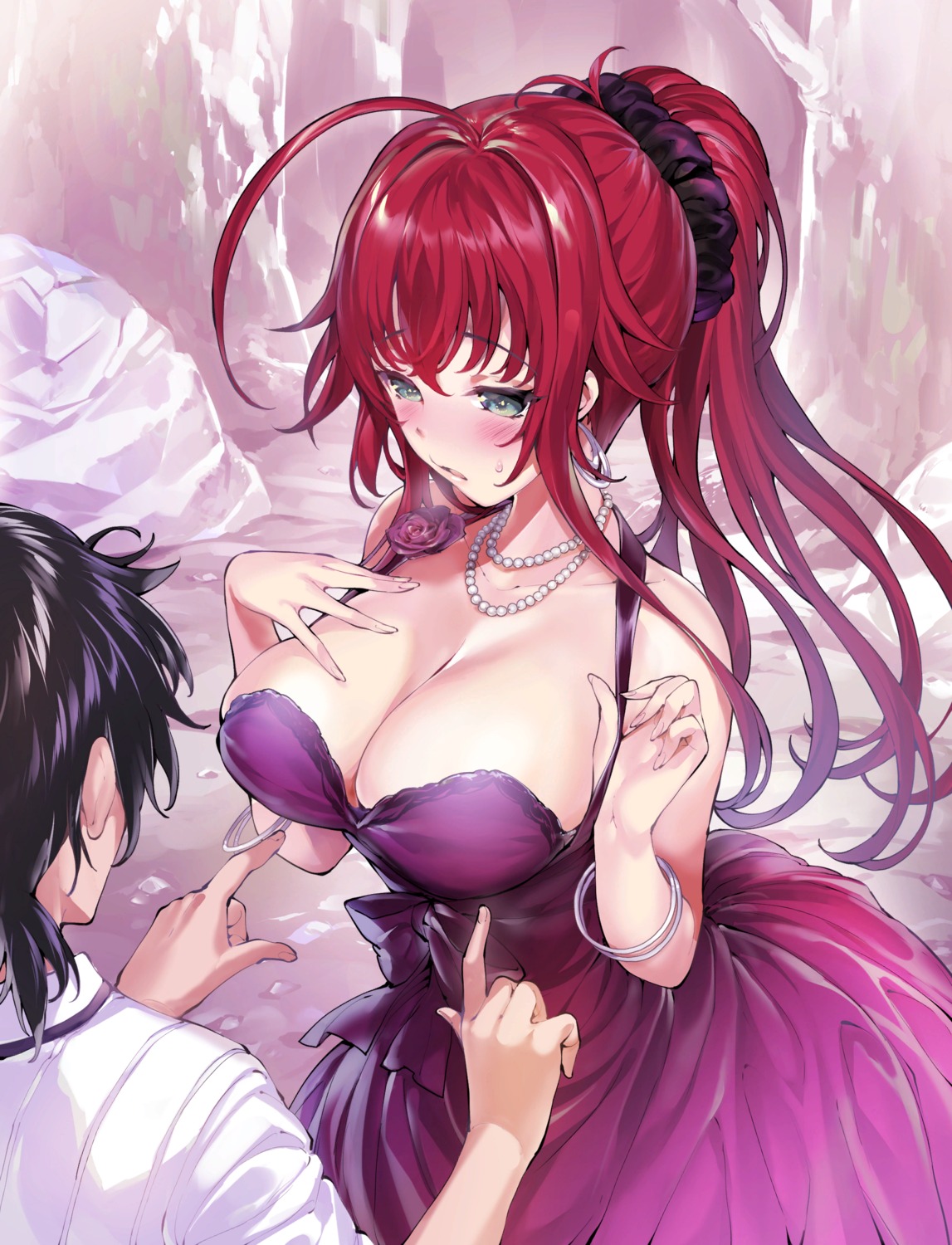 dress fantasia_re:build highschool_dxd mutsutake no_bra rias_gremory ryudo_issei