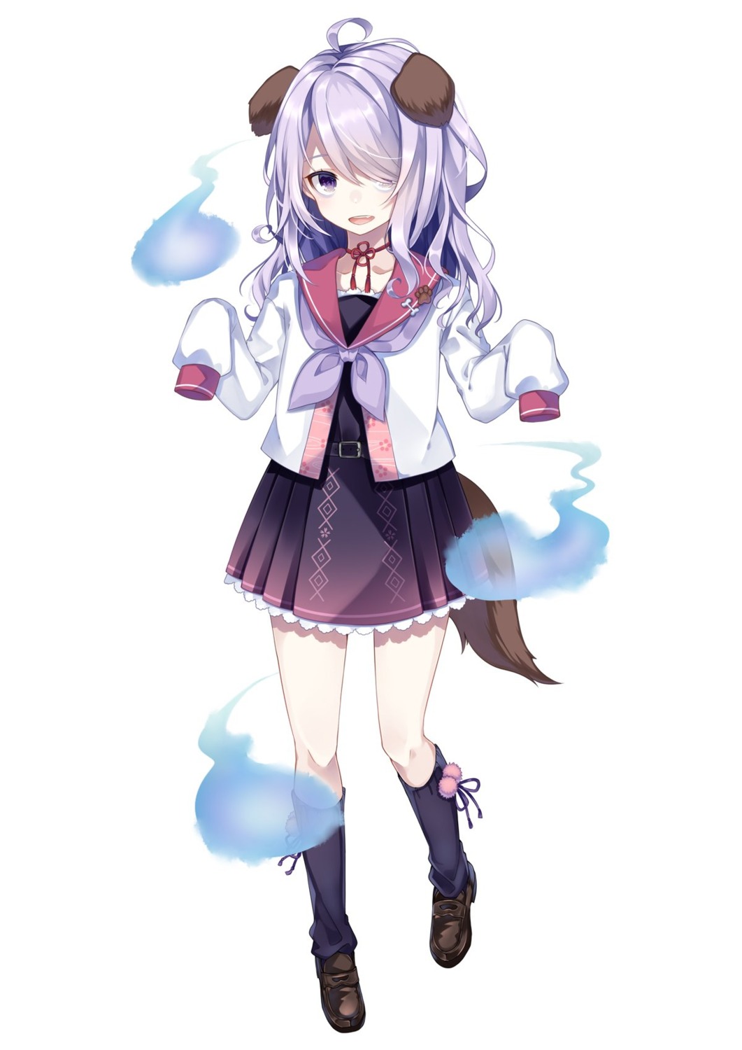 animal_ears inumimi inunakiyama_mikoto kusada_souta onsen_musume seifuku tail