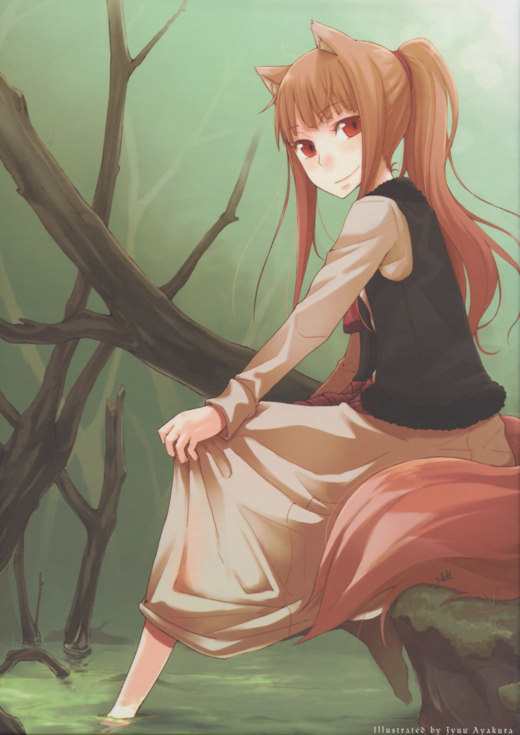 animal_ears ayakura_juu holo spice_and_wolf tail