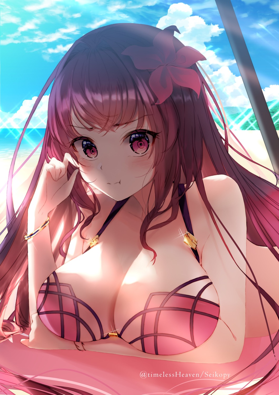 bikini_top fate/grand_order scathach_(fate/grand_order) swimsuits timelessheaven