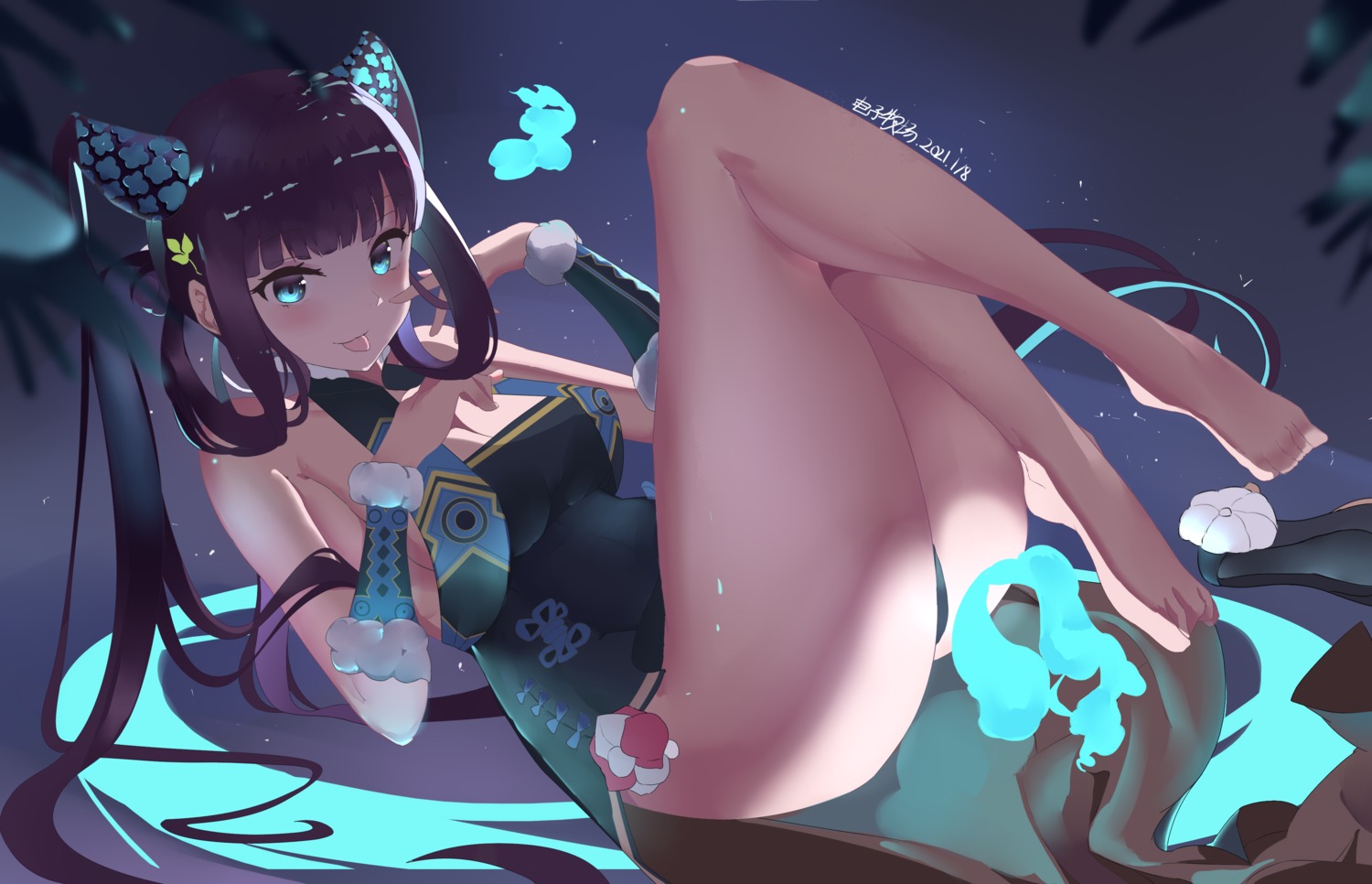 asian_clothes fate/grand_order feet pantsu thong yang_guifei_(fate/grand_order) yimkura