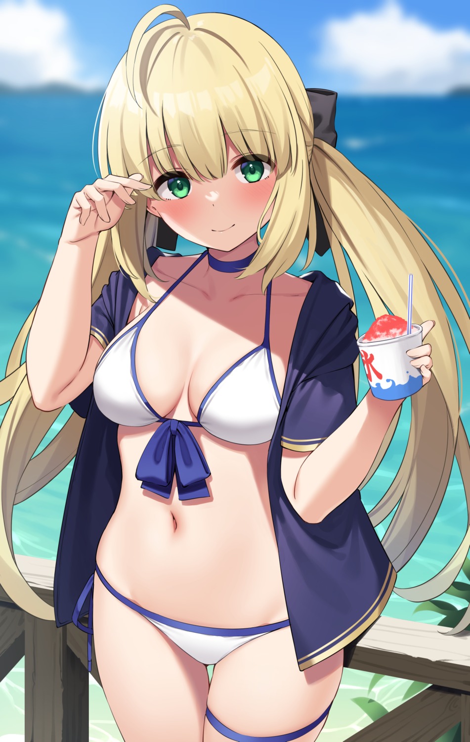 artoria_pendragon_(caster) bikini fate/grand_order garter suiroh swimsuits