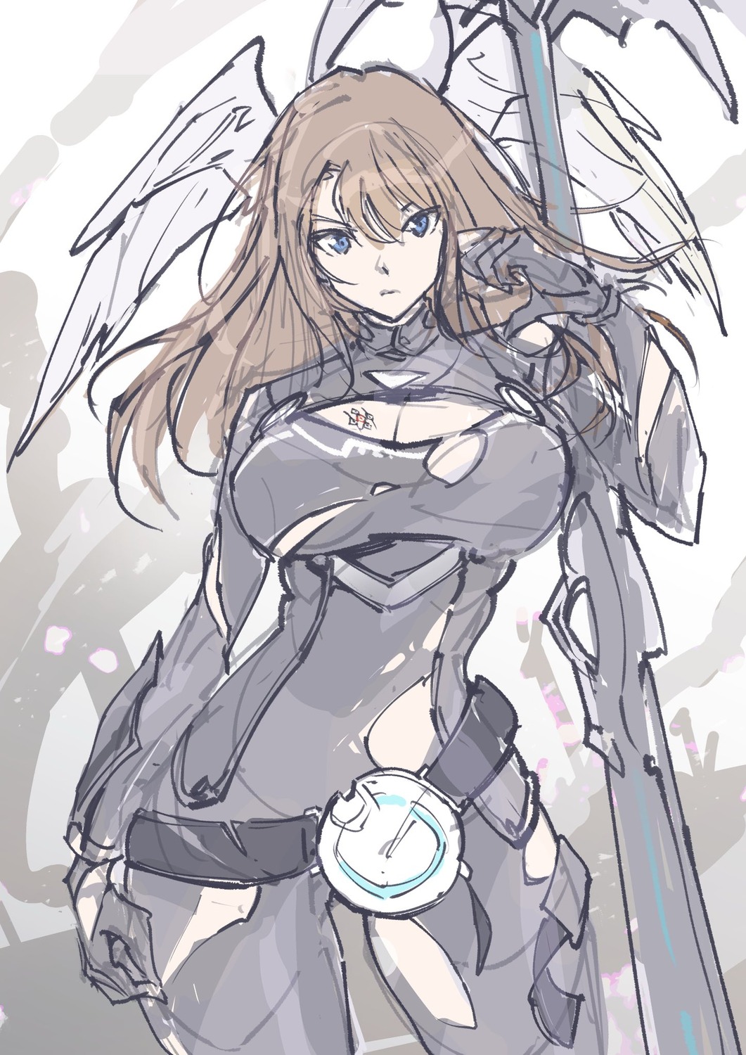 bodysuit eunie garter sketch torn_clothes ug wings xenoblade xenoblade_chronicles_3