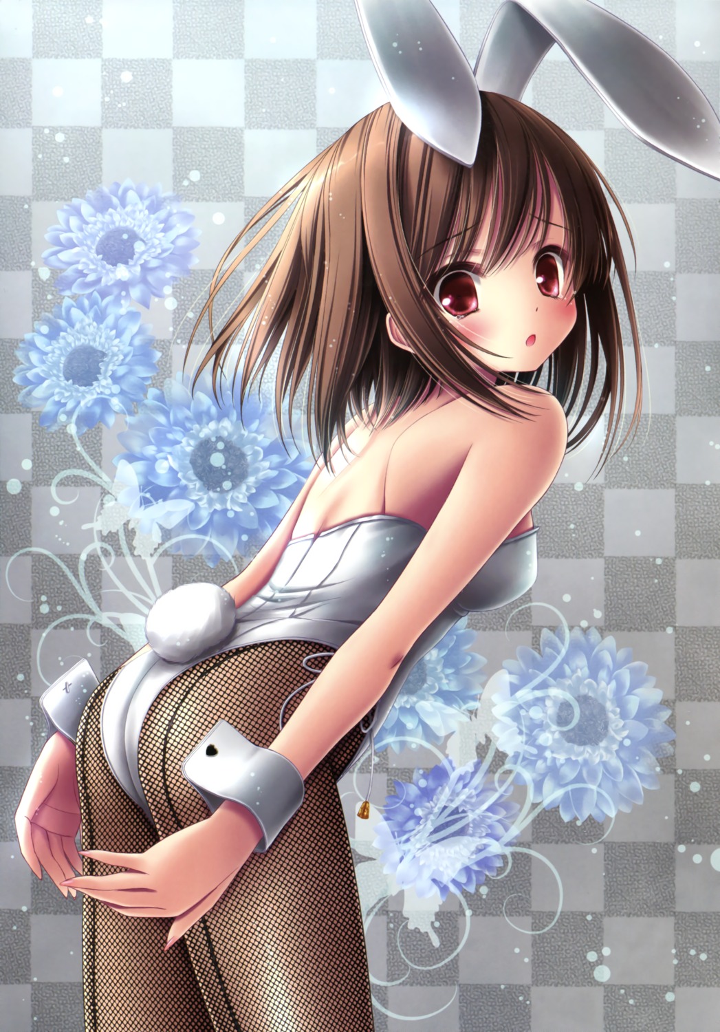 animal_ears ass bunny_ears bunny_girl fishnets kashii_airi ro-kyu-bu! tinkle