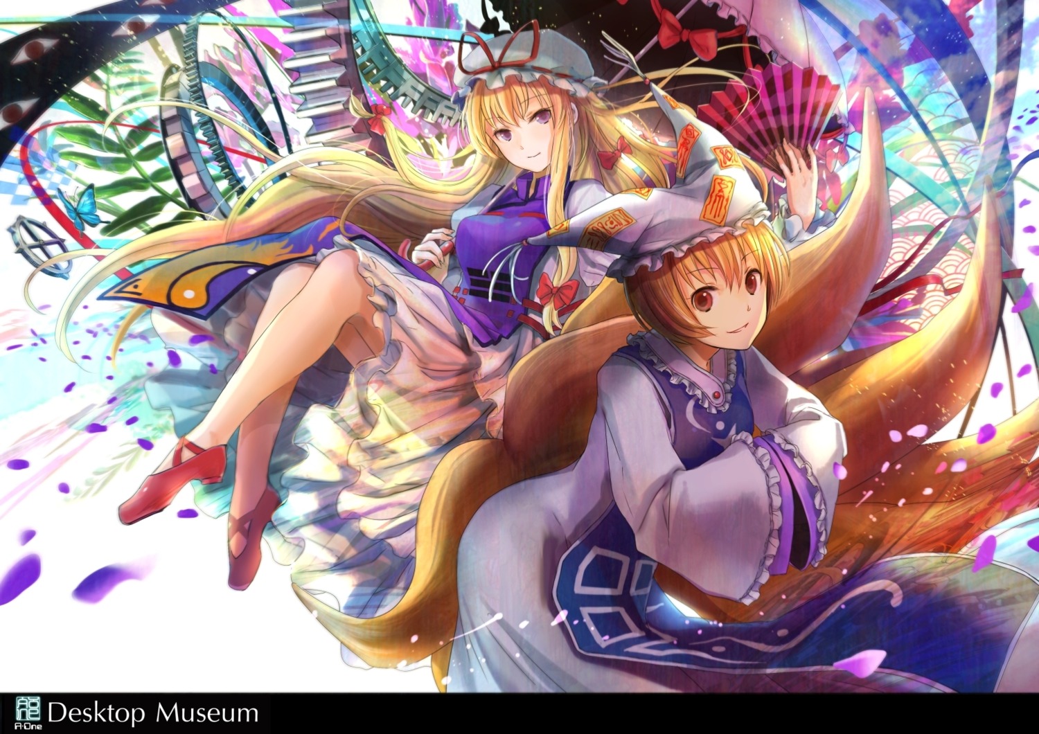 fuzichoko touhou yakumo_ran yakumo_yukari