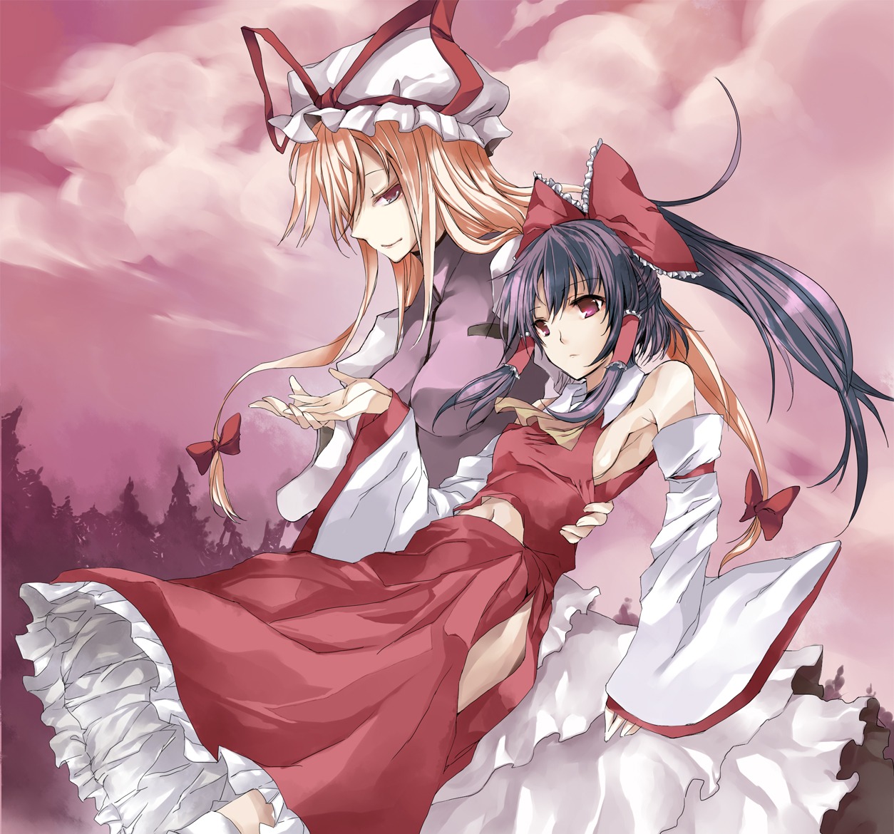 atoshi hakurei_reimu touhou yakumo_yukari