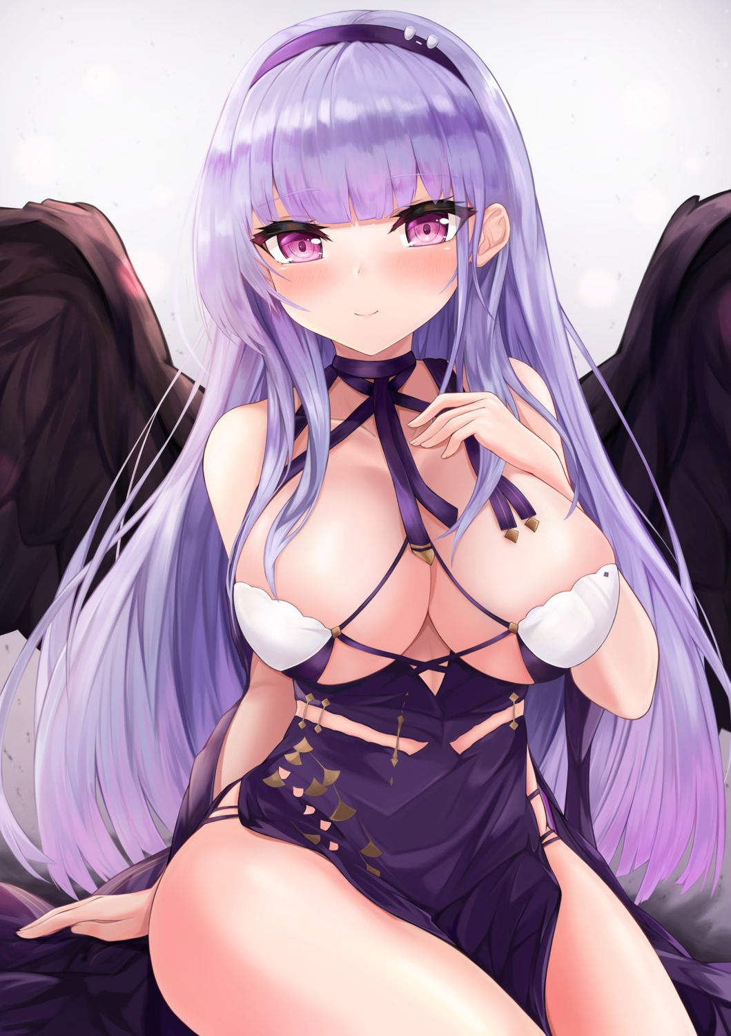 azur_lane chinadress dido_(azur_lane) no_bra ryara_vivi wings