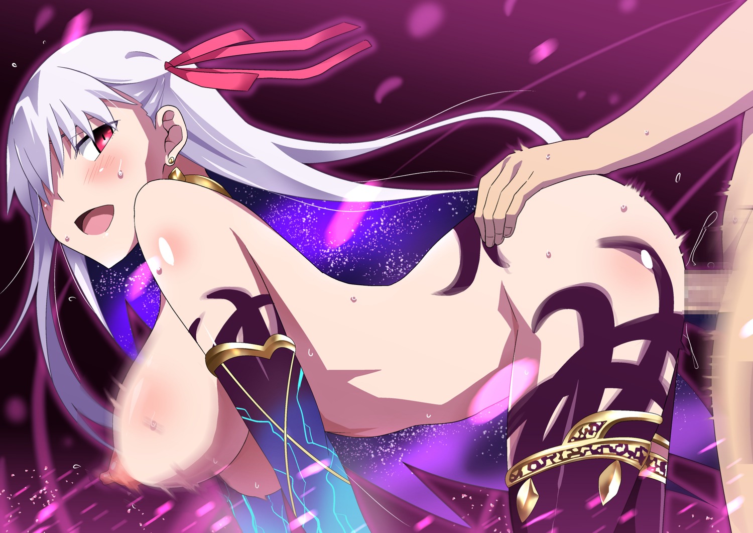 censored fate/grand_order garter harahera kama_(fate/grand_order) naked nipples penis pussy_juice sex