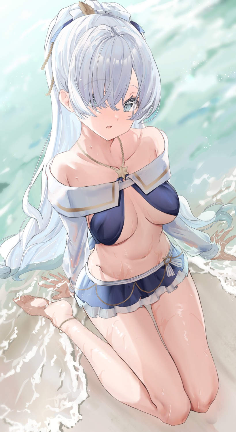 00nanona anastasia_(fate/grand_order) bikini fate/grand_order see_through swimsuits wet wet_clothes