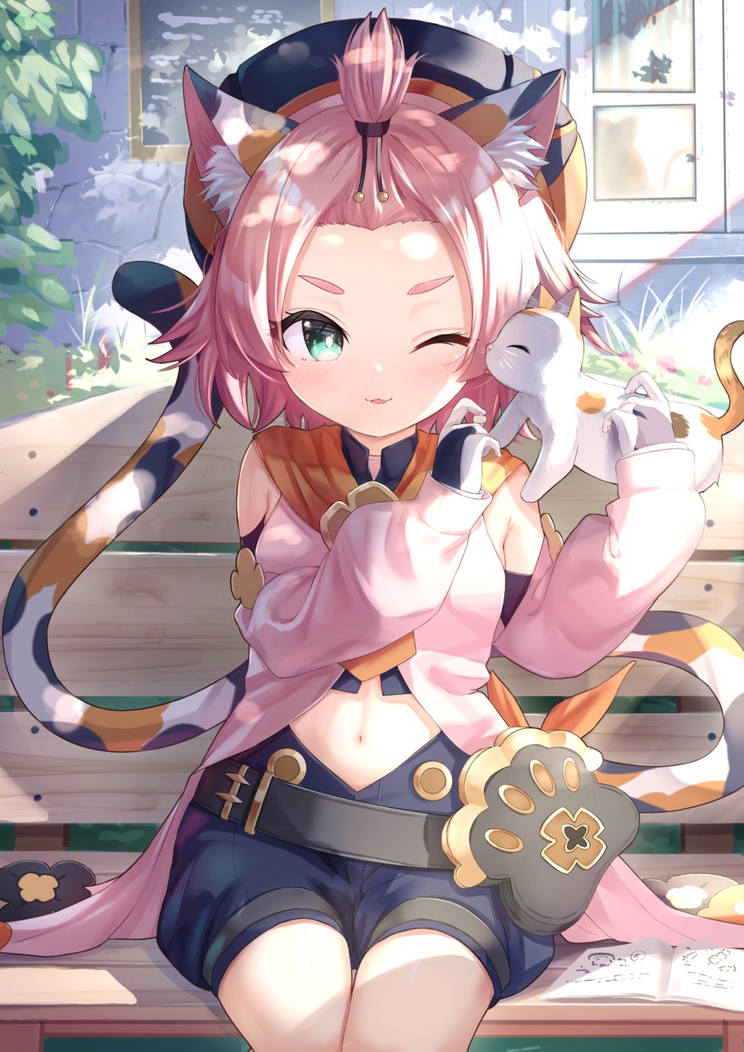 animal_ears artist_revision diona genshin_impact neko nekomimi tail tsuki_usagi