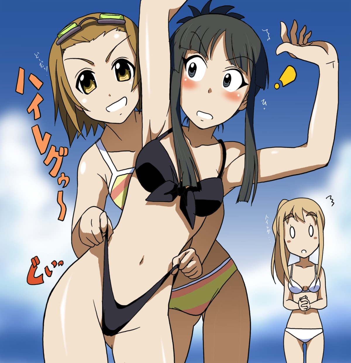 akiyama_mio bikini k-on! kakkii kotobuki_tsumugi swimsuits tainaka_ritsu