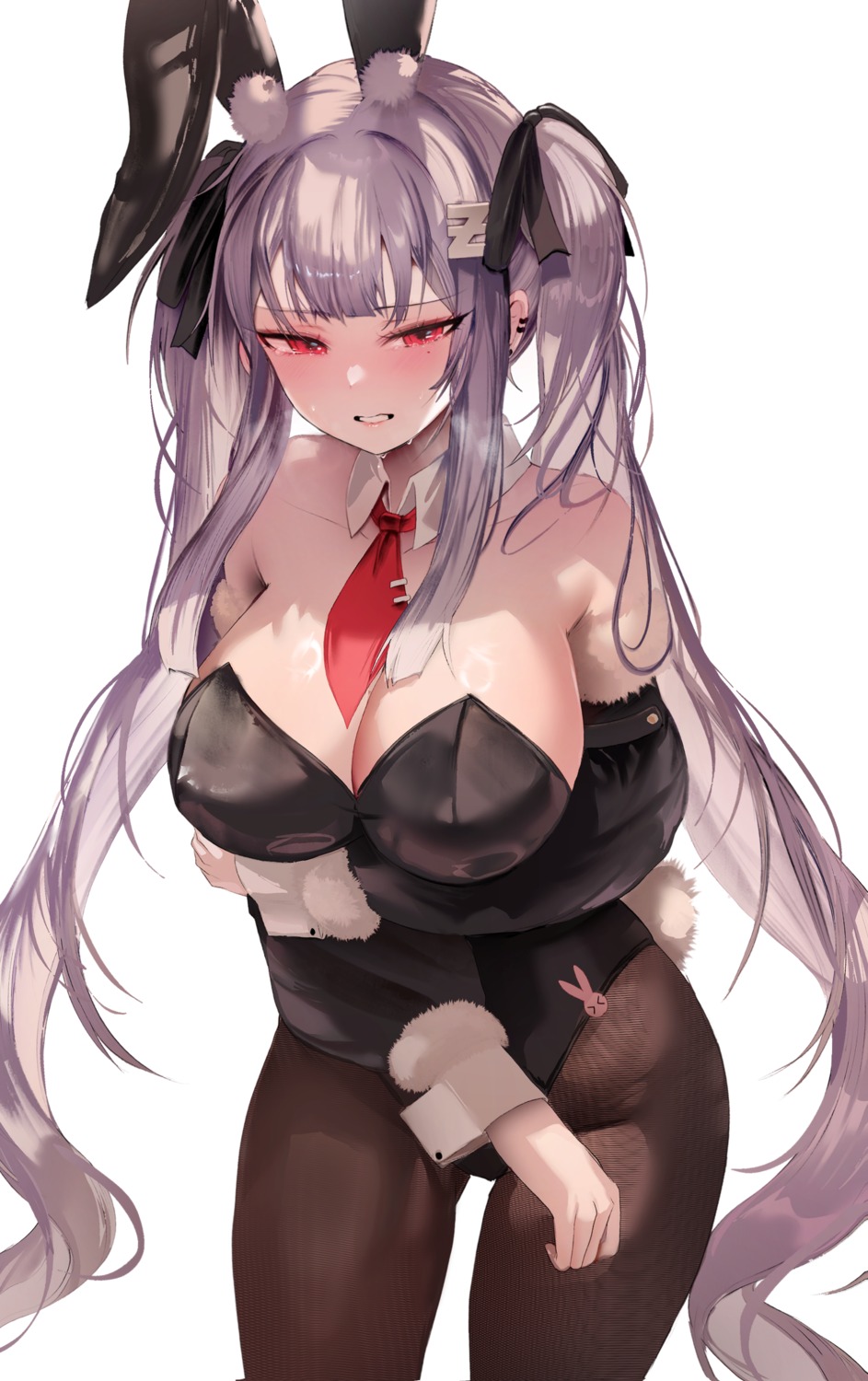 animal_ears bunny_ears bunny_girl no_bra pantyhose tail zerocat zeru