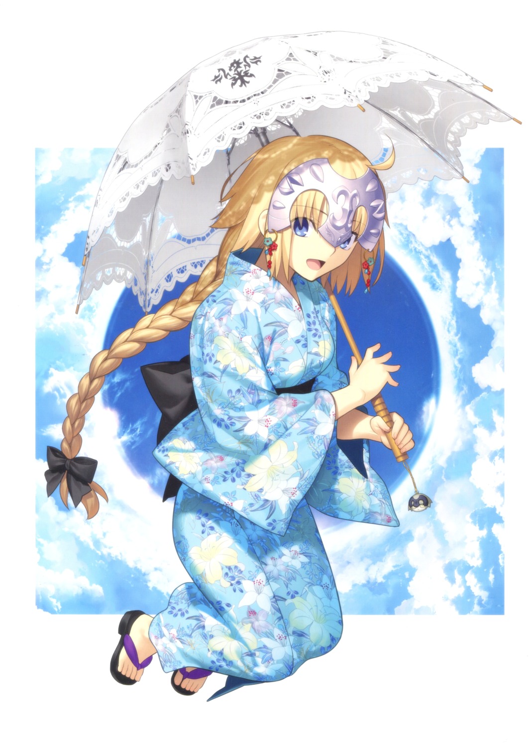 fate/grand_order jeanne_d'arc jeanne_d'arc_(fate) takeuchi_takashi type-moon umbrella yukata