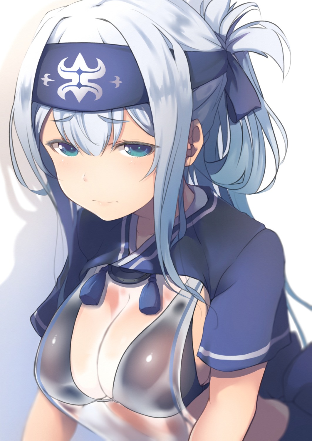 bikini_top cleavage dyson_(edaokunnsaikouya) kamoi_(kancolle) kantai_collection see_through swimsuits