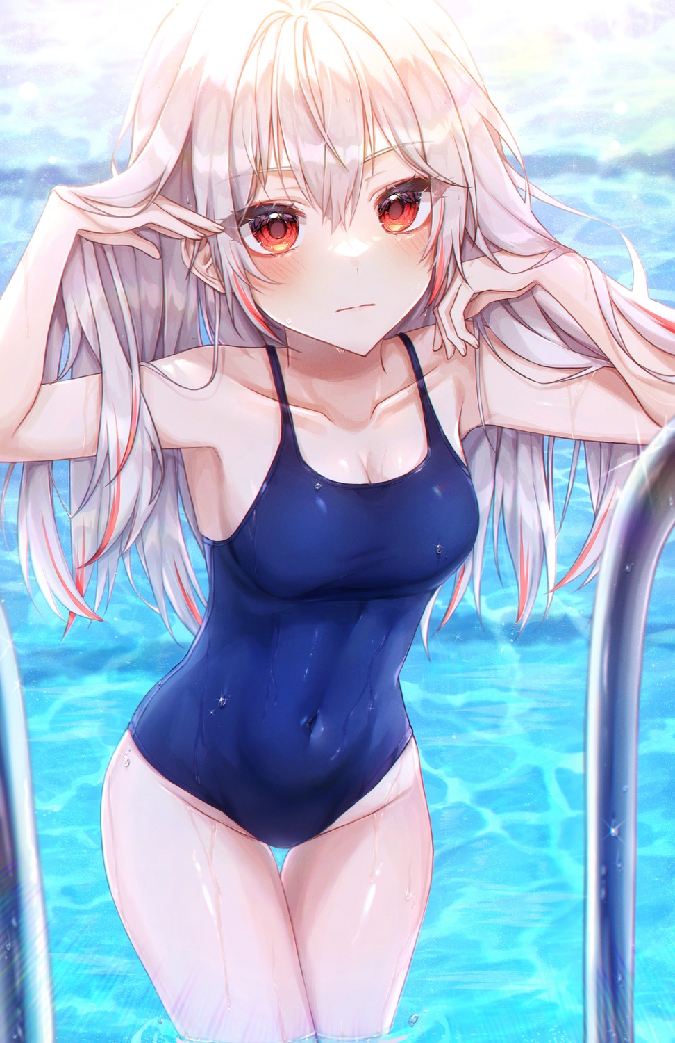cleavage kes_0210 school_swimsuit swimsuits wet