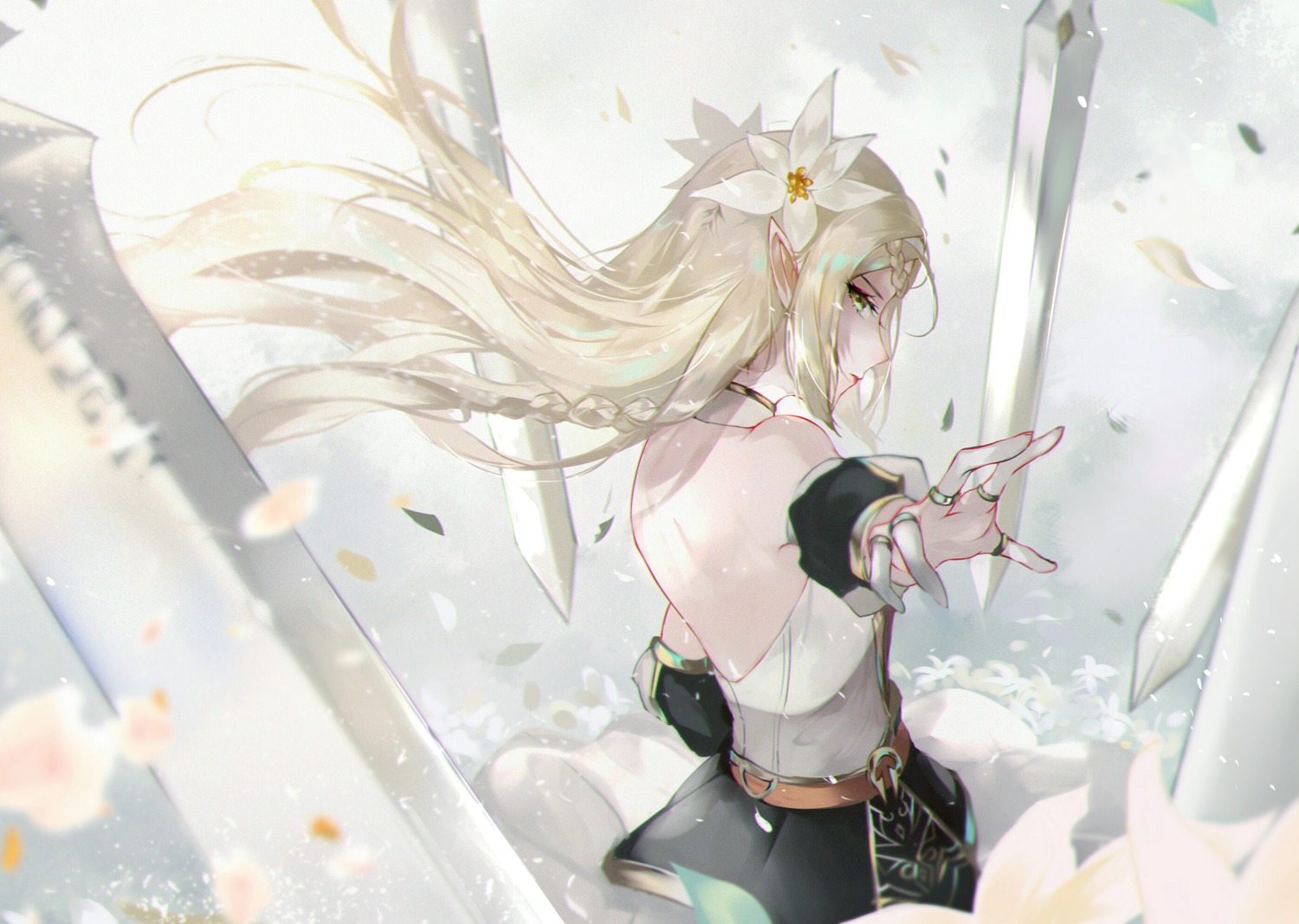 epic7 iseria_(epic7) pointy_ears sword vardan