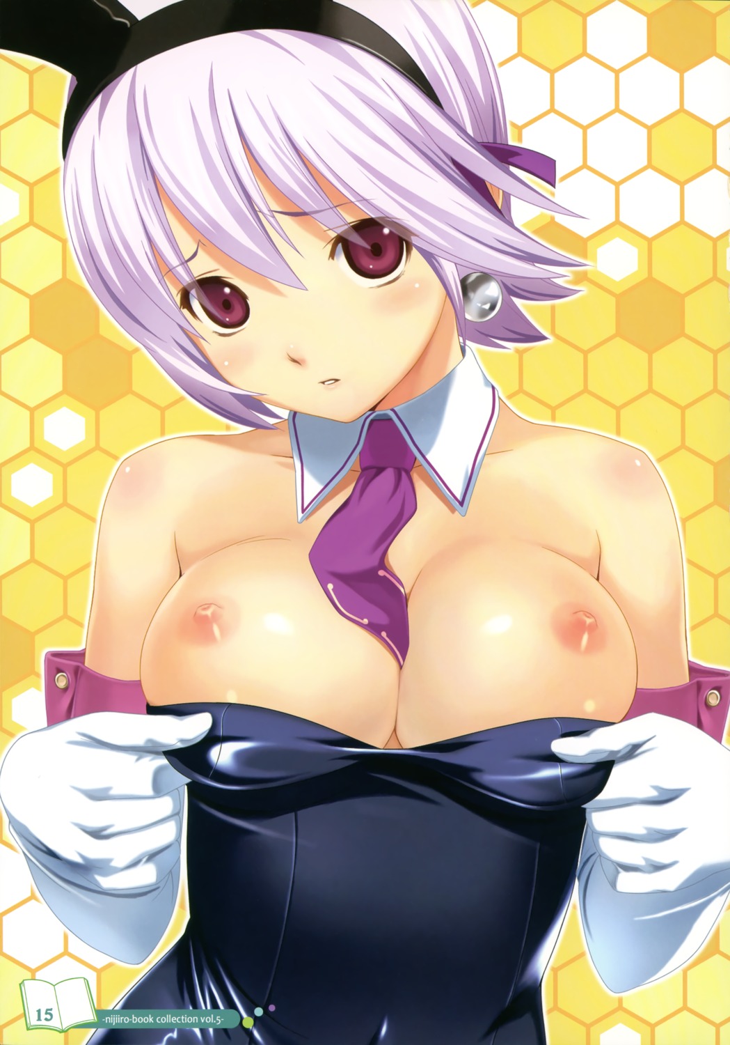 animal_ears breasts bunny_ears bunny_girl koutaro nijiiro_zakura nipples