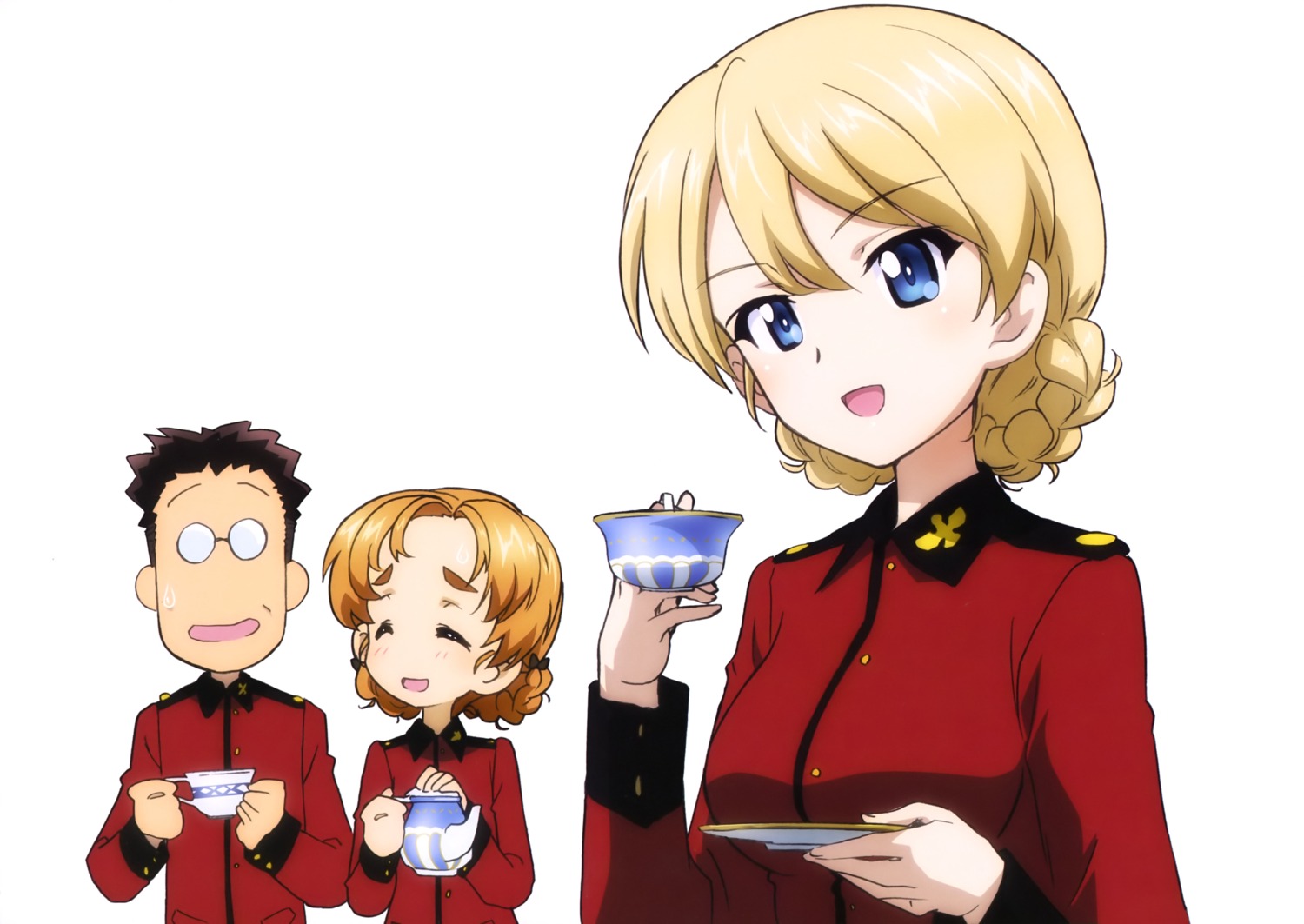 darjeeling girls_und_panzer megane orange_pekoe tagme uniform