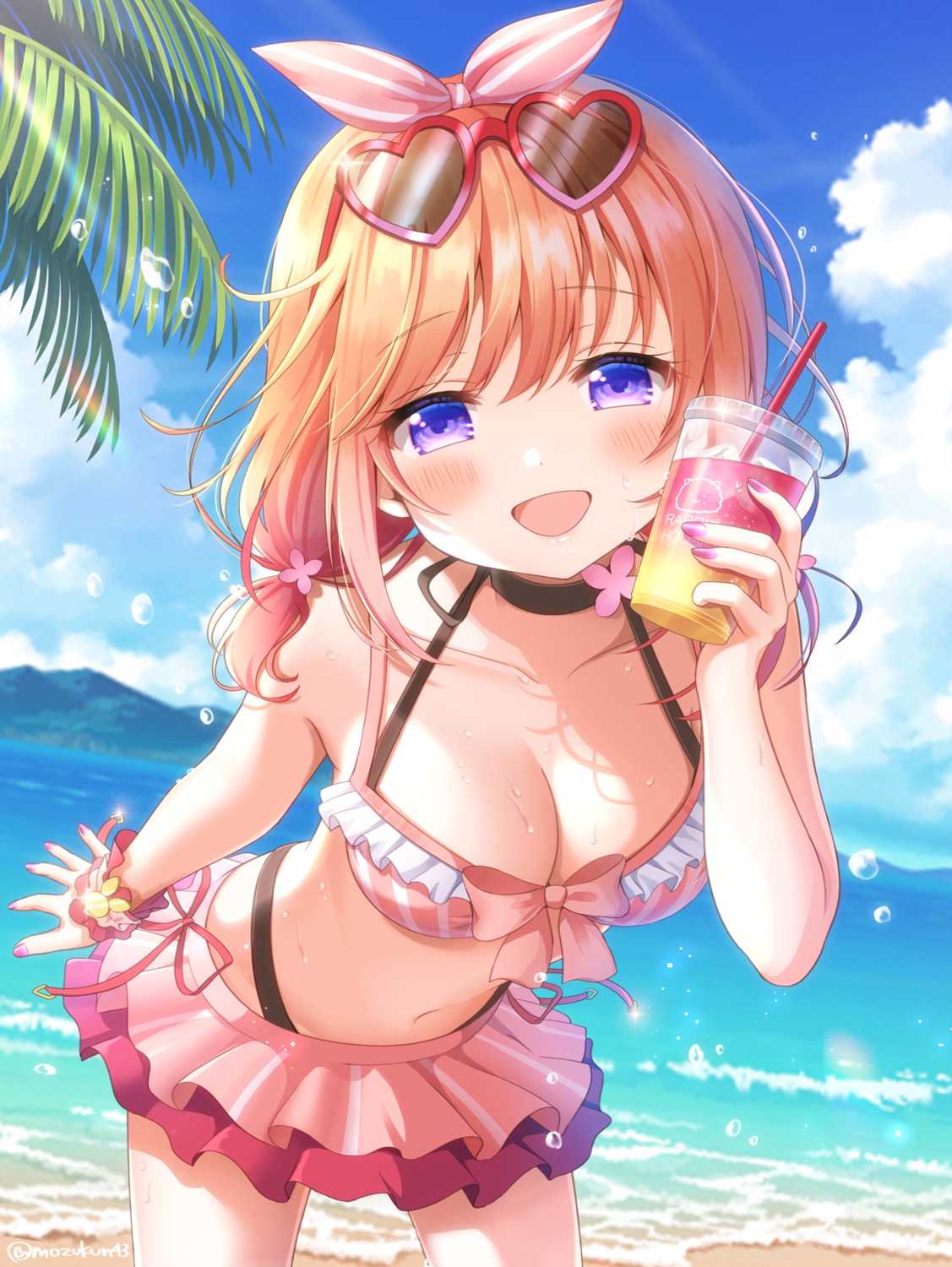 bikini cleavage gochuumon_wa_usagi_desu_ka? hoto_cocoa megane mozukun43 swimsuits wet