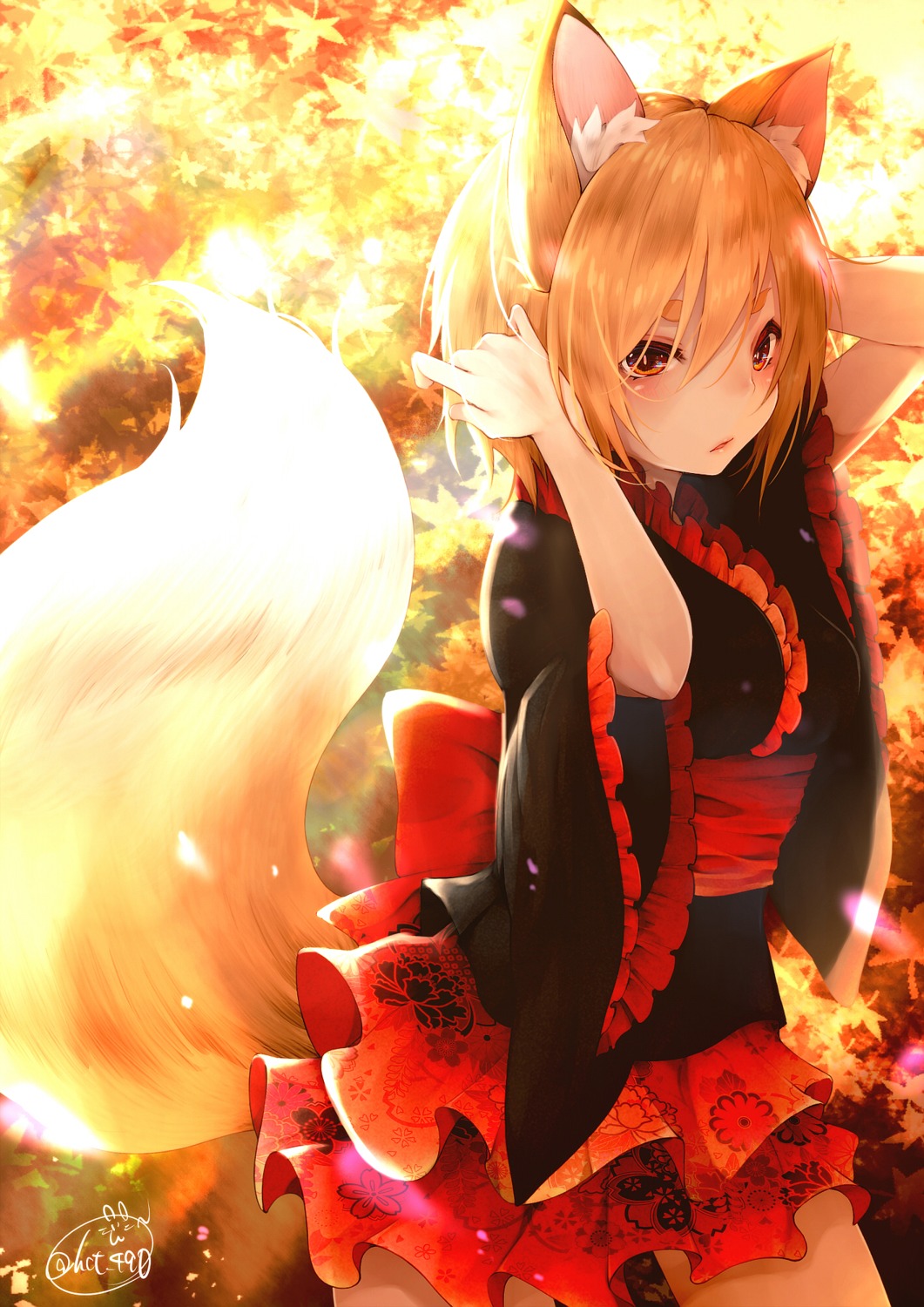 animal_ears chita_(ketchup) kitsune lolita_fashion tail wa_lolita