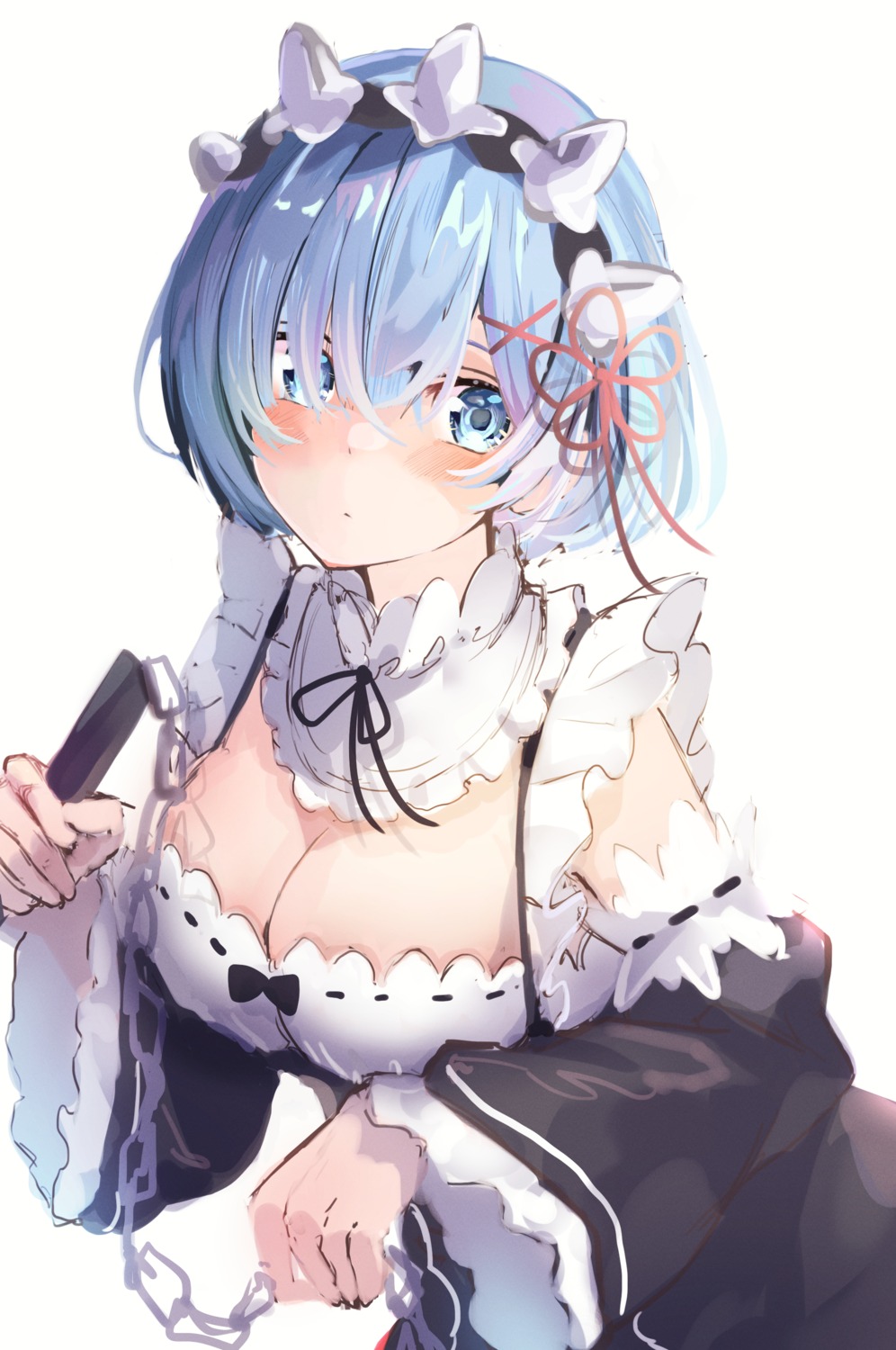 maid no_bra re_zero_kara_hajimeru_isekai_seikatsu rem_(re_zero) sketch weapon yuunamida_uyu