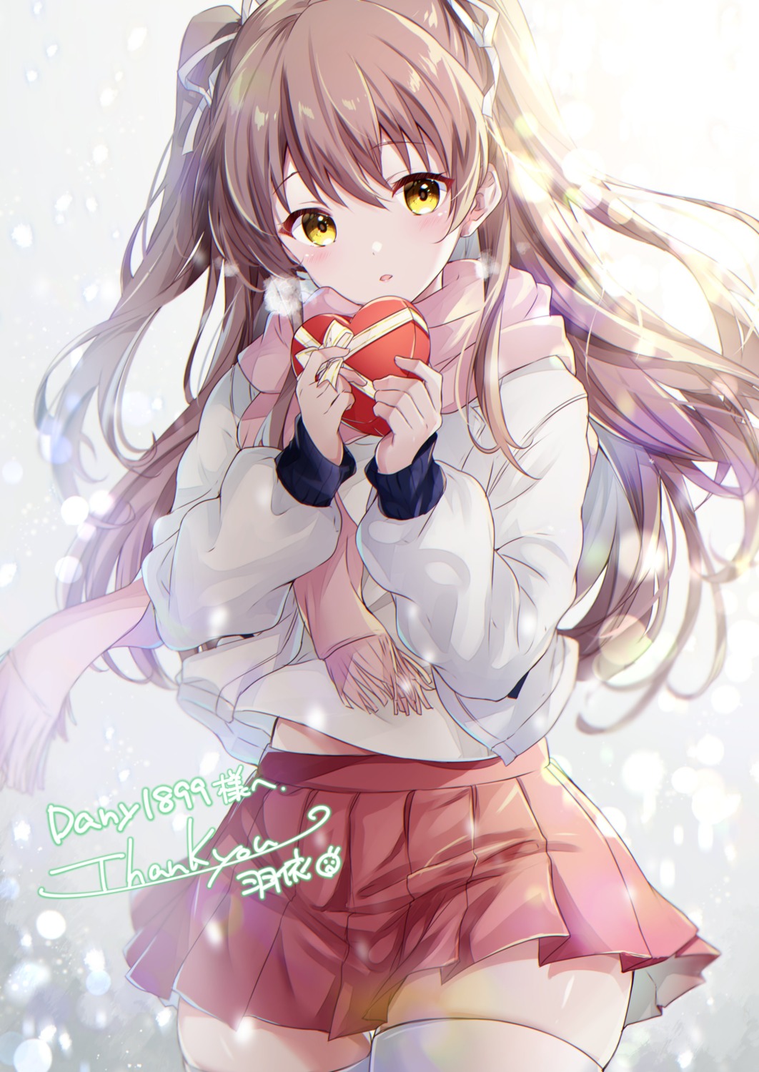 ogiso_setsuna thighhighs ui_frara valentine white_album white_album_2