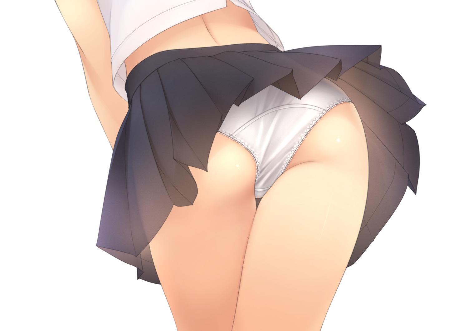 ass murakami_suigun pantsu see_through seifuku skirt_lift