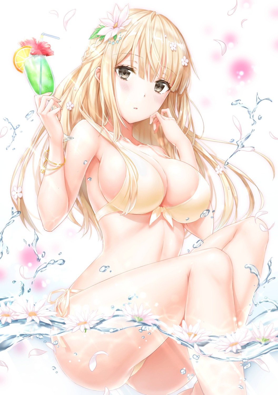 bikini jpeg_artifacts kyariko swimsuits thong wet