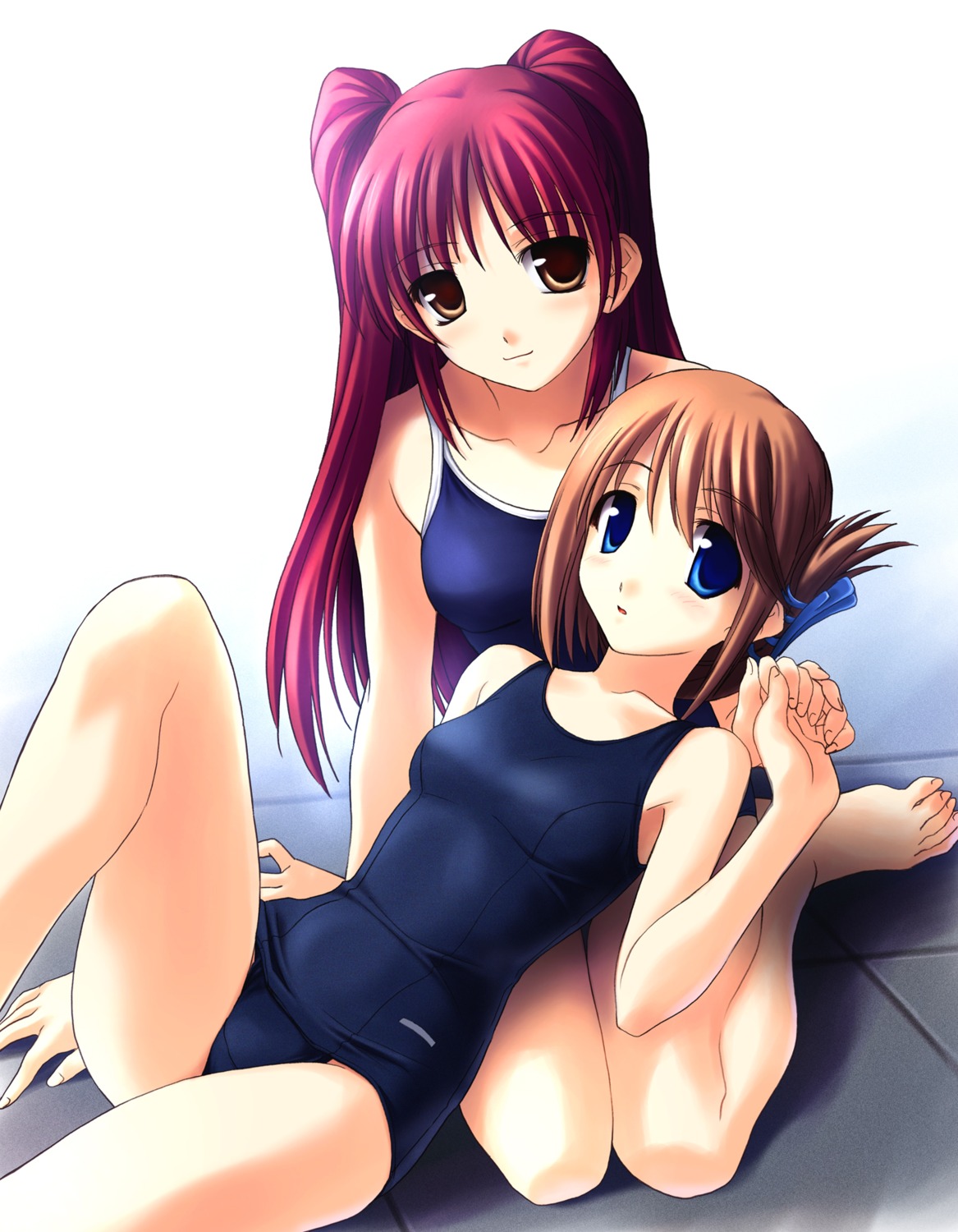 komaki_manaka kousaka_tamaki norizou_type-r school_swimsuit swimsuits to_heart_(series) to_heart_2