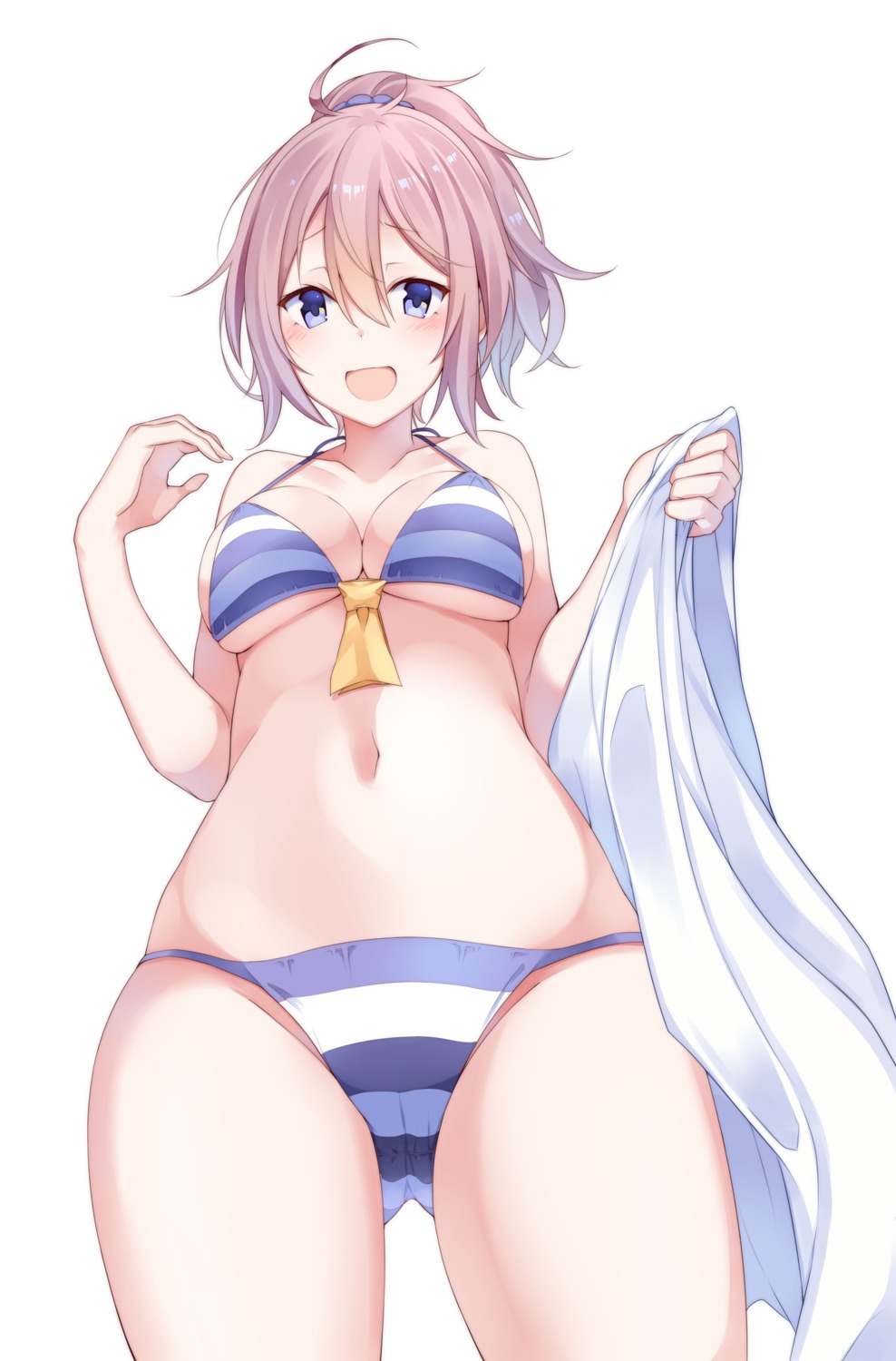 aoba_(kancolle) bikini cleavage kantai_collection matsunoki swimsuits underboob