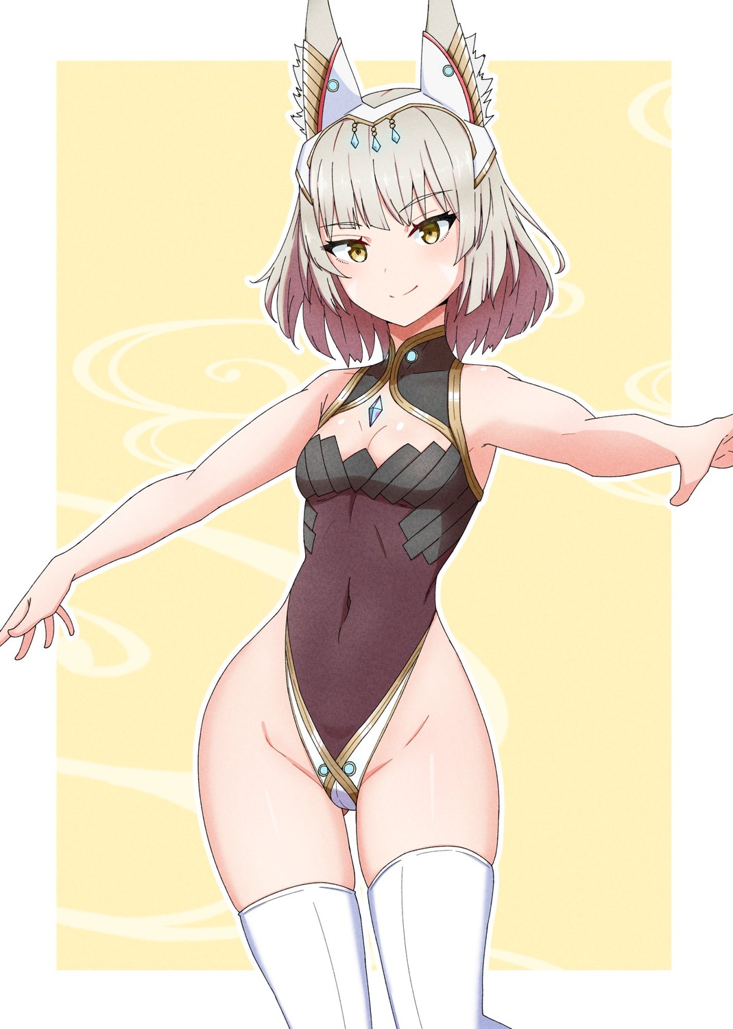 animal_ears kamidan niyah swimsuits thighhighs xenoblade_(series) xenoblade_3