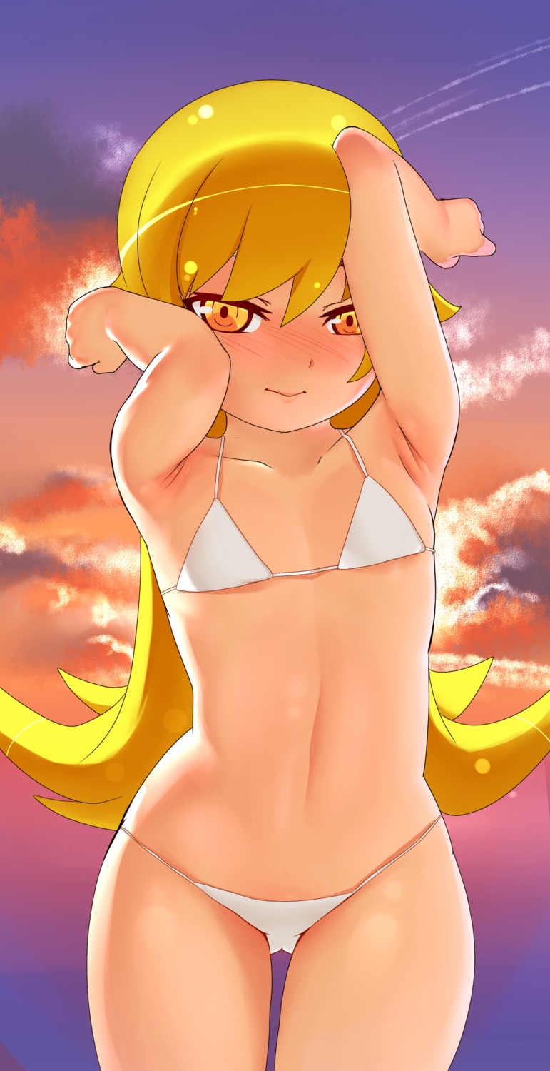 bakemonogatari bikini monogatari_(series) note2000 oshino_shinobu swimsuits