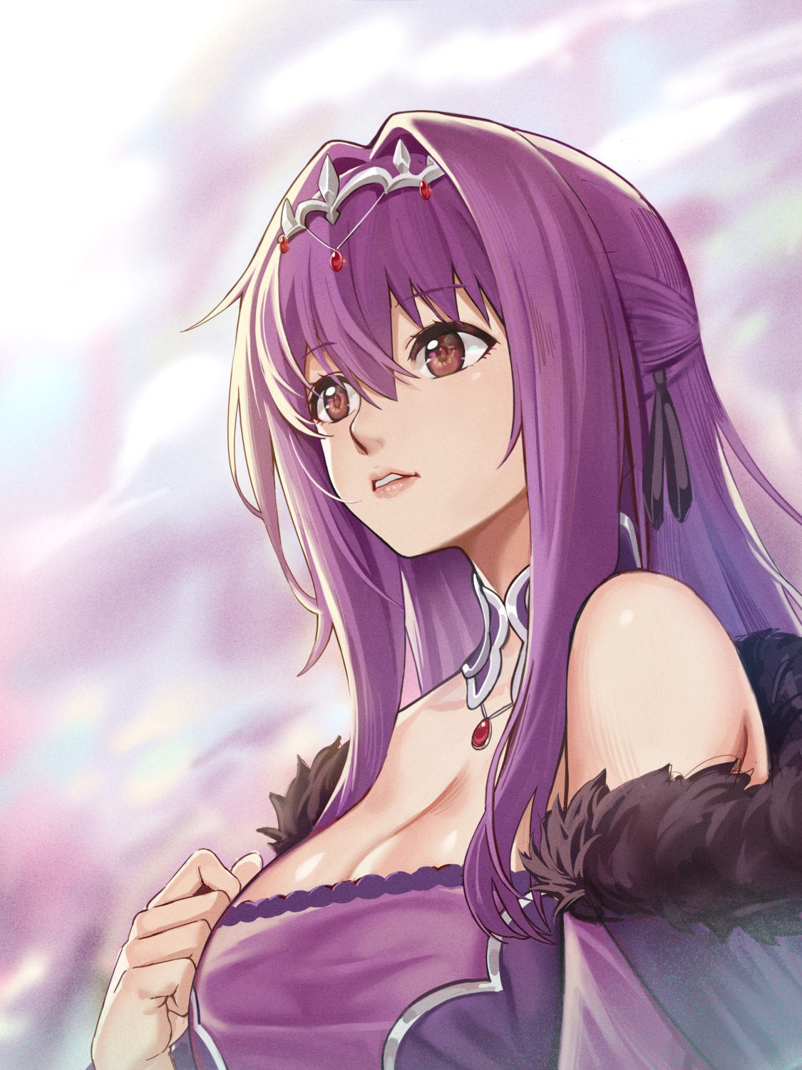 cleavage fate/grand_order scathach_skadi shoutai