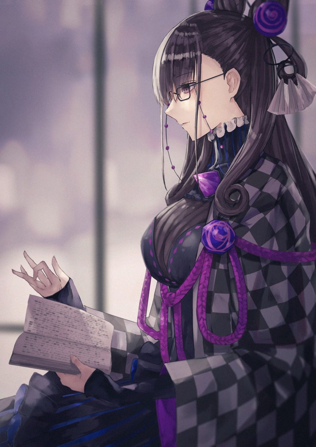 dress fate/grand_order megane murasaki_shikibu_(fate) thkani