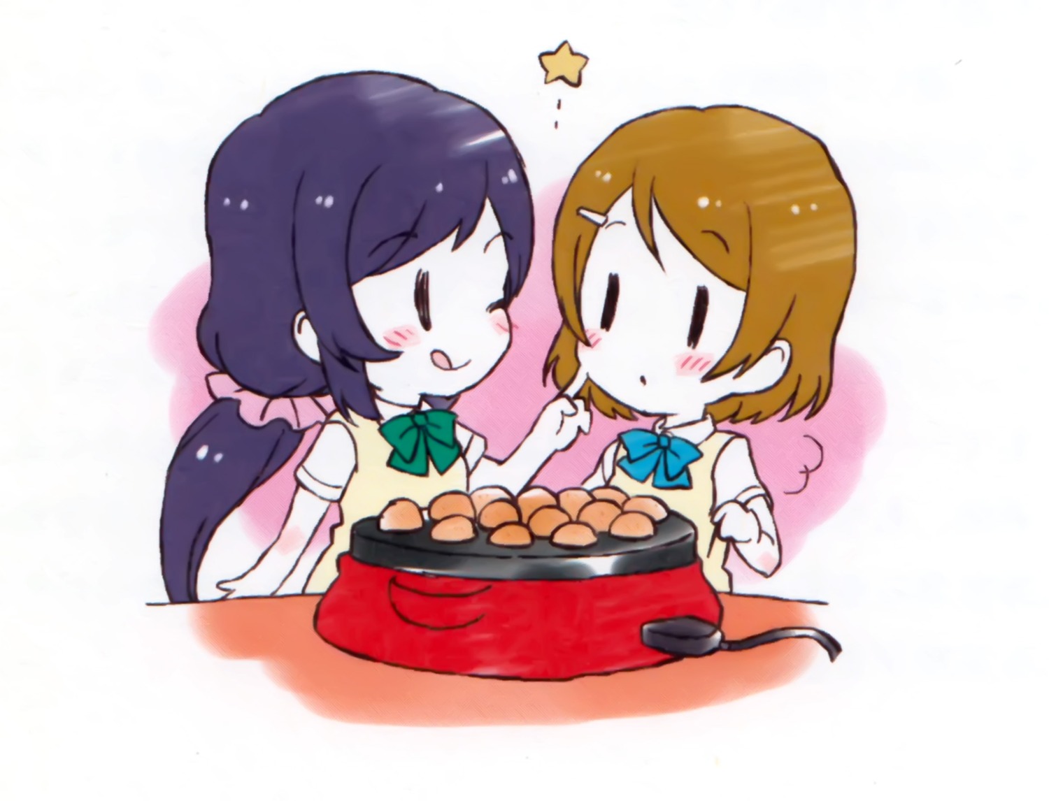 chibi kiyose_akame koizumi_hanayo love_live! love_live!_(series) screening seifuku toujou_nozomi