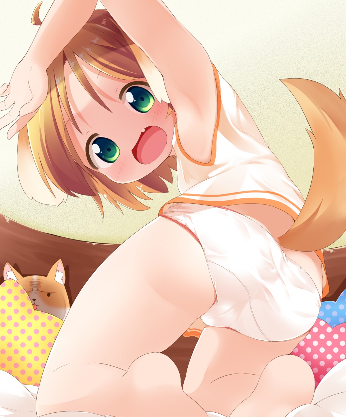 animal_ears ass cameltoe loli m-kun pantsu tail